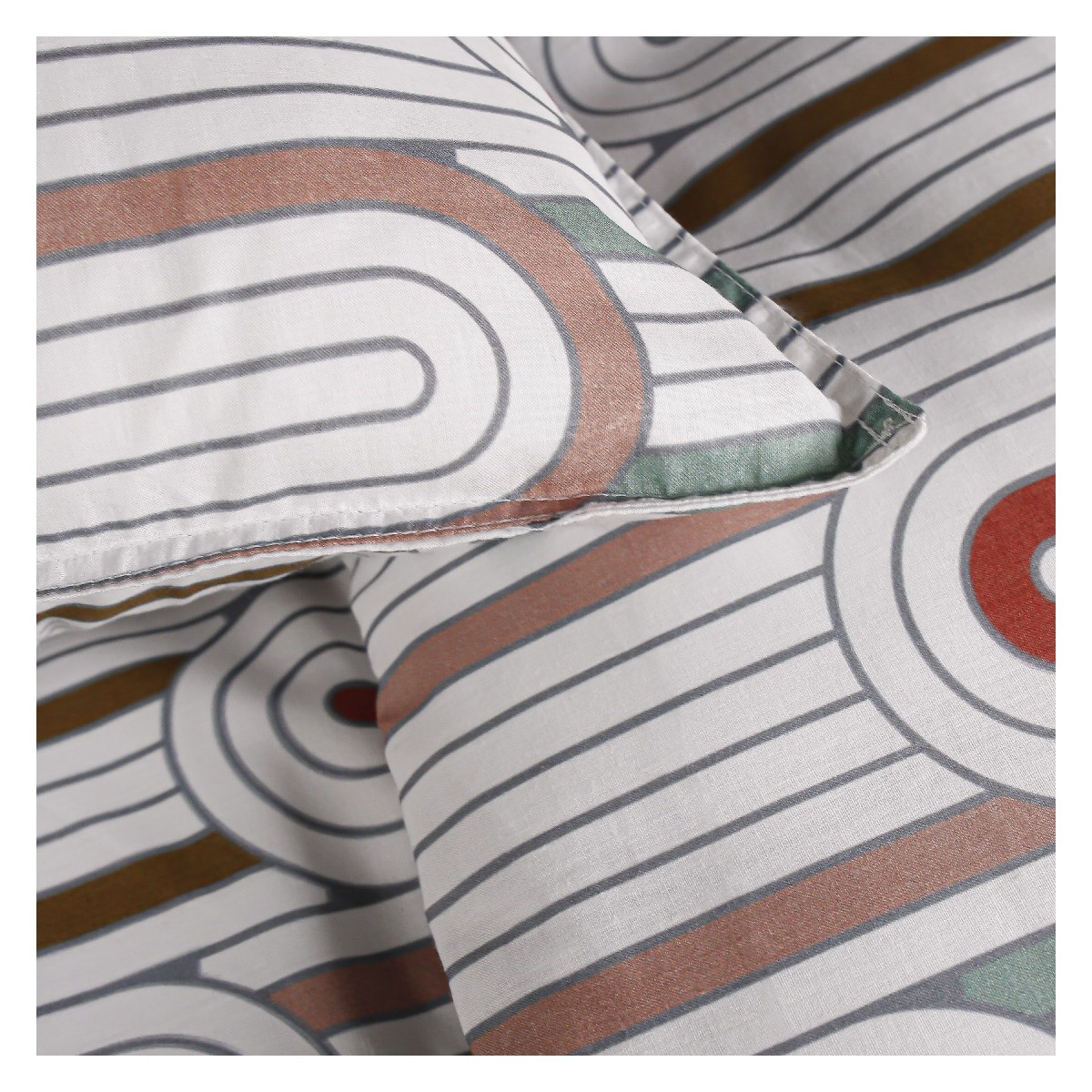 Printed cotton bedding set TODAY LINGE DE MAISON White