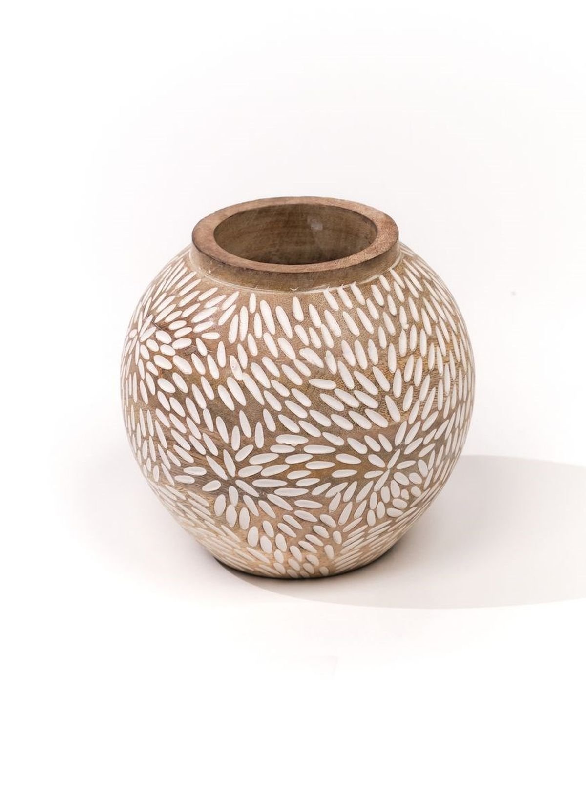 Vase en bois FACTORY Beige