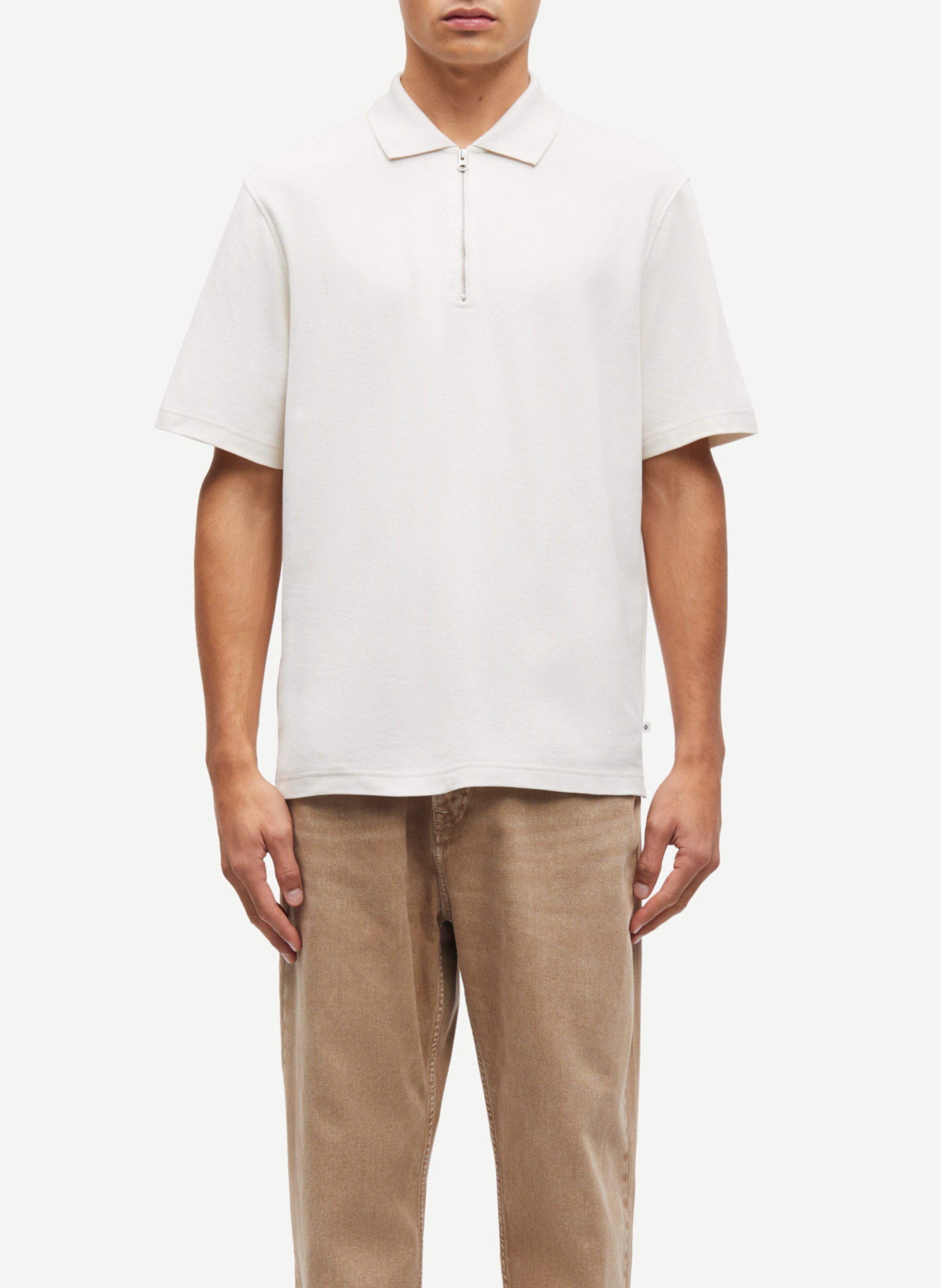 Polo regular-fit en coton bio SAMSOE SAMSOE Blanc