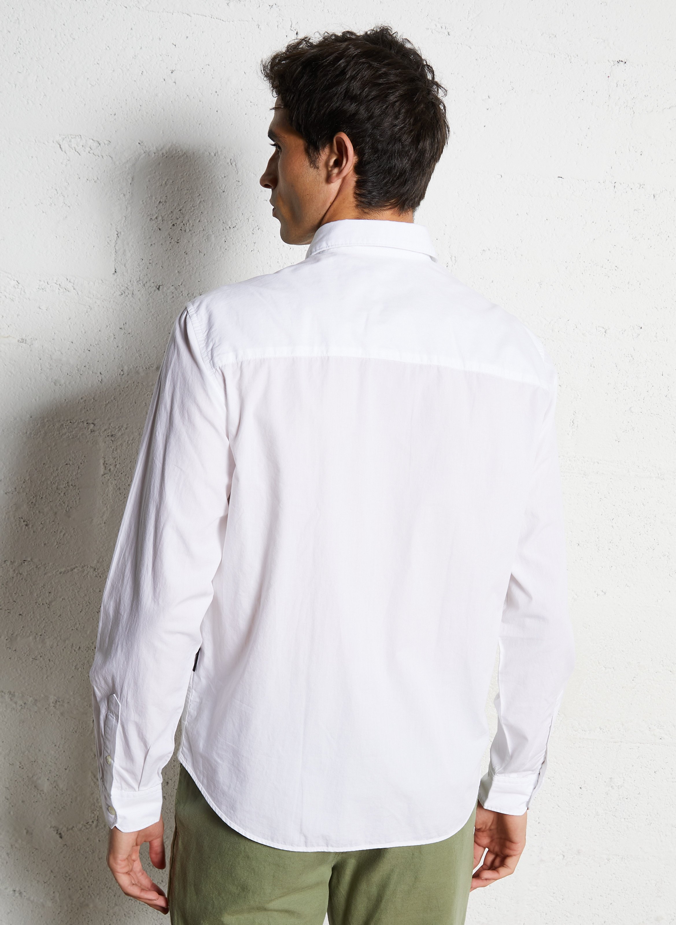 Chemise col classique en coton NAPAPIJRI Blanc