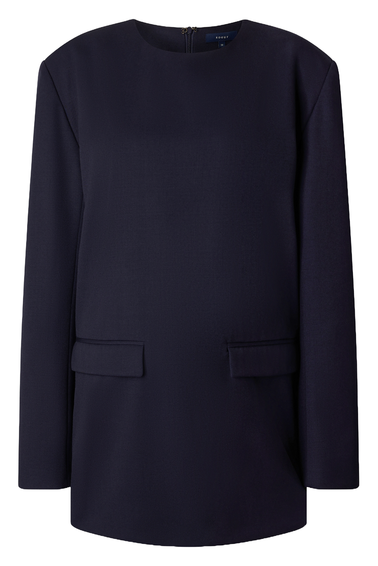 Robe courte manches longues unie SOEUR Blanc