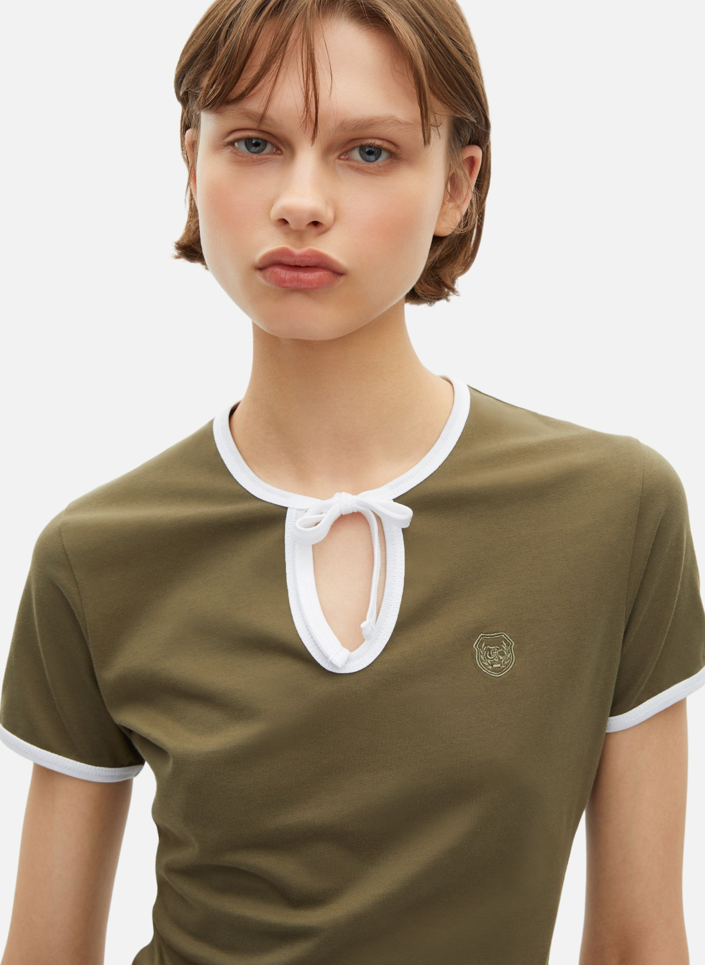 T-shirt with a drop neckline THE KOOPLES Green