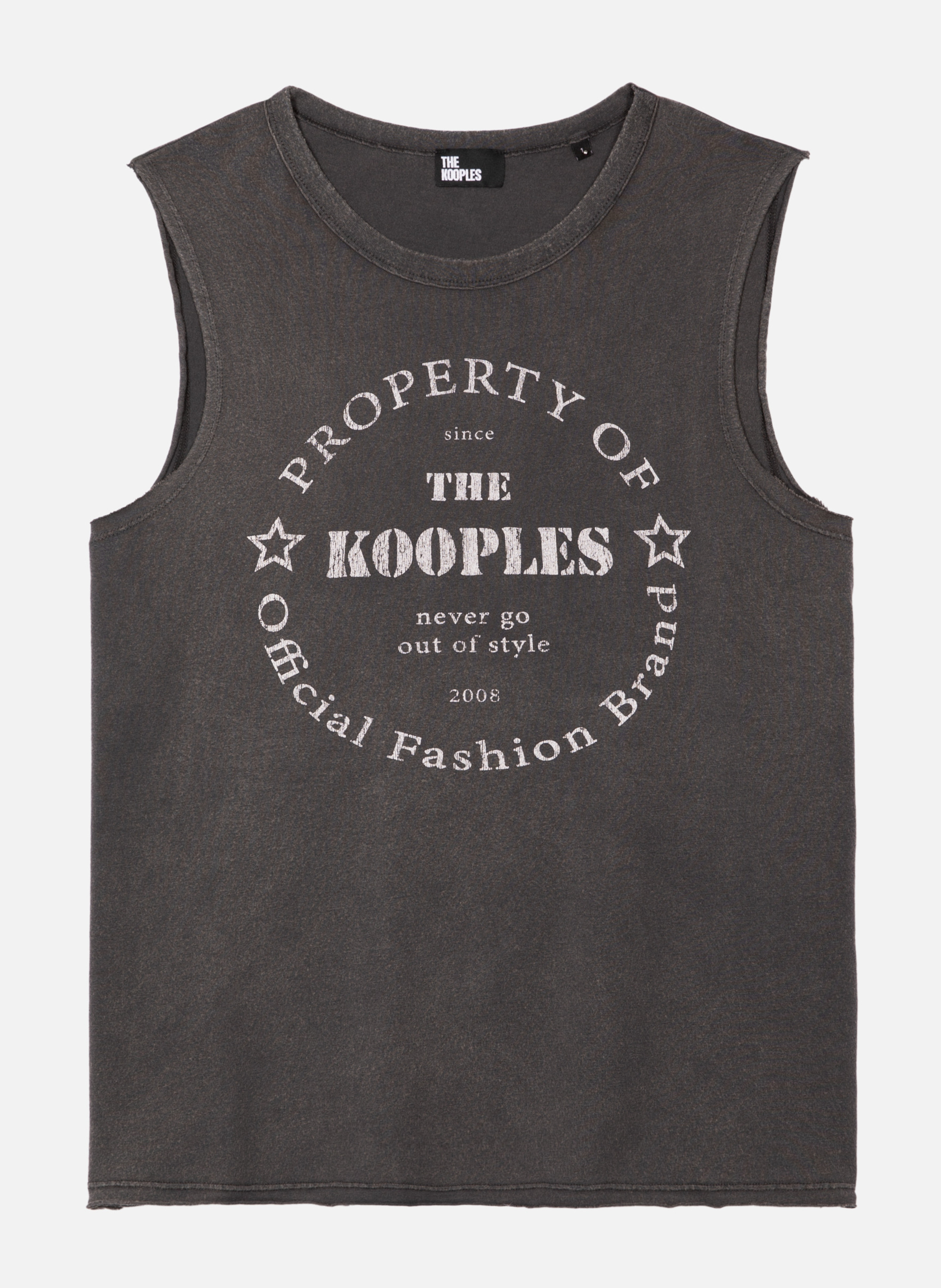 Tank top with screen printing THE KOOPLES Black