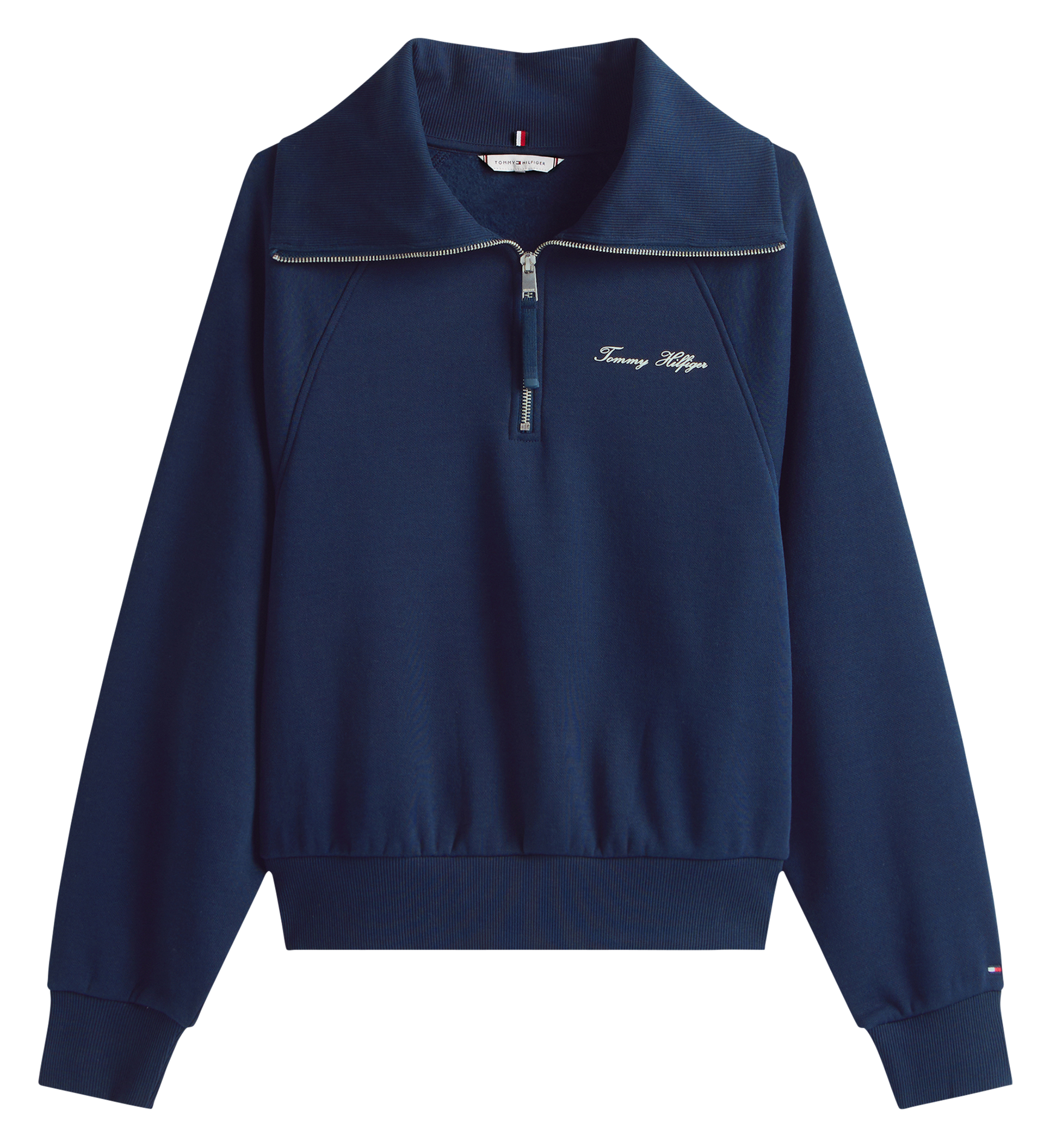 Sweat droit en coton mélangé TOMMY HILFIGER Bleu