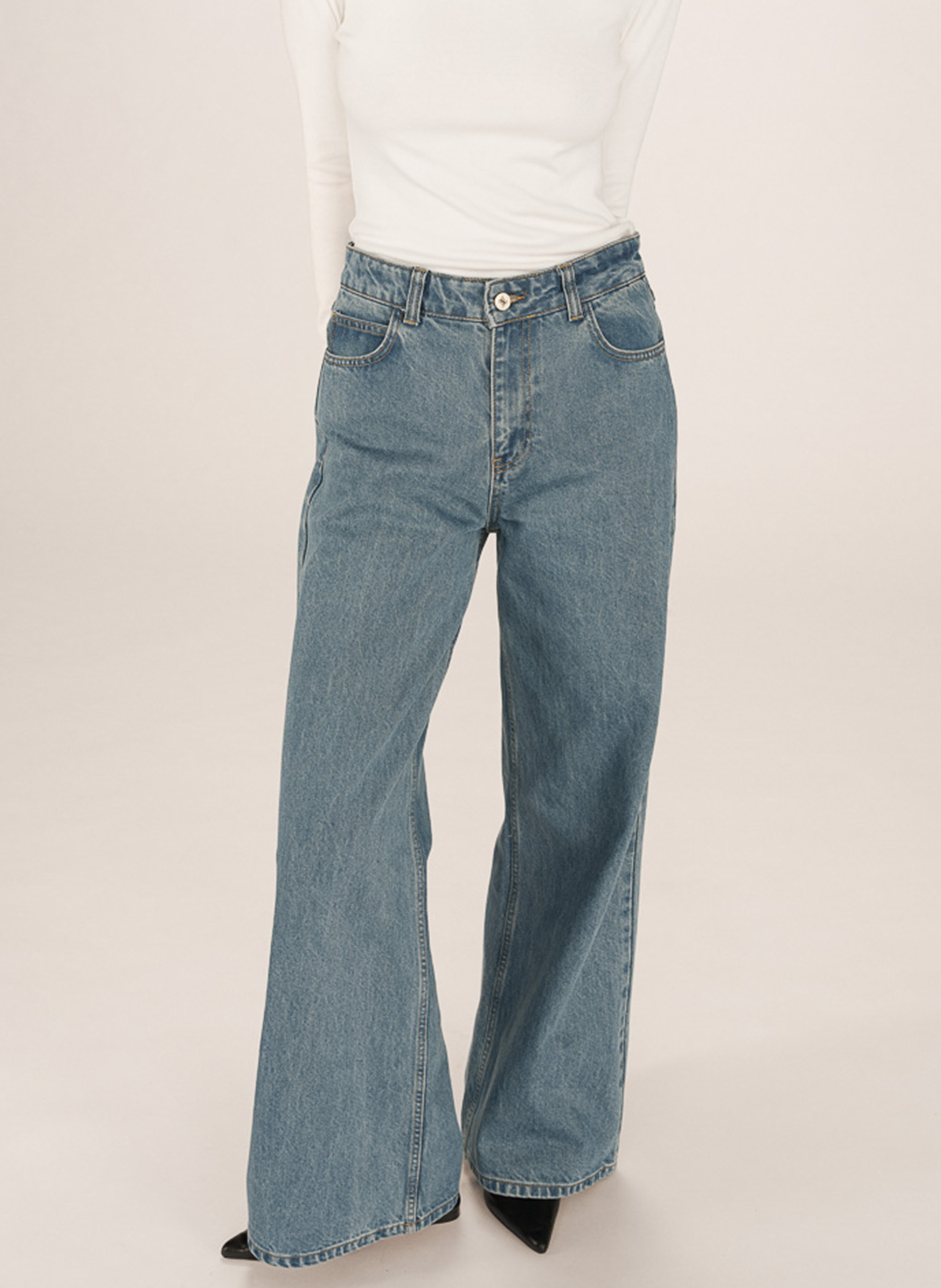 Flared cotton jeans GRACE ET MILA