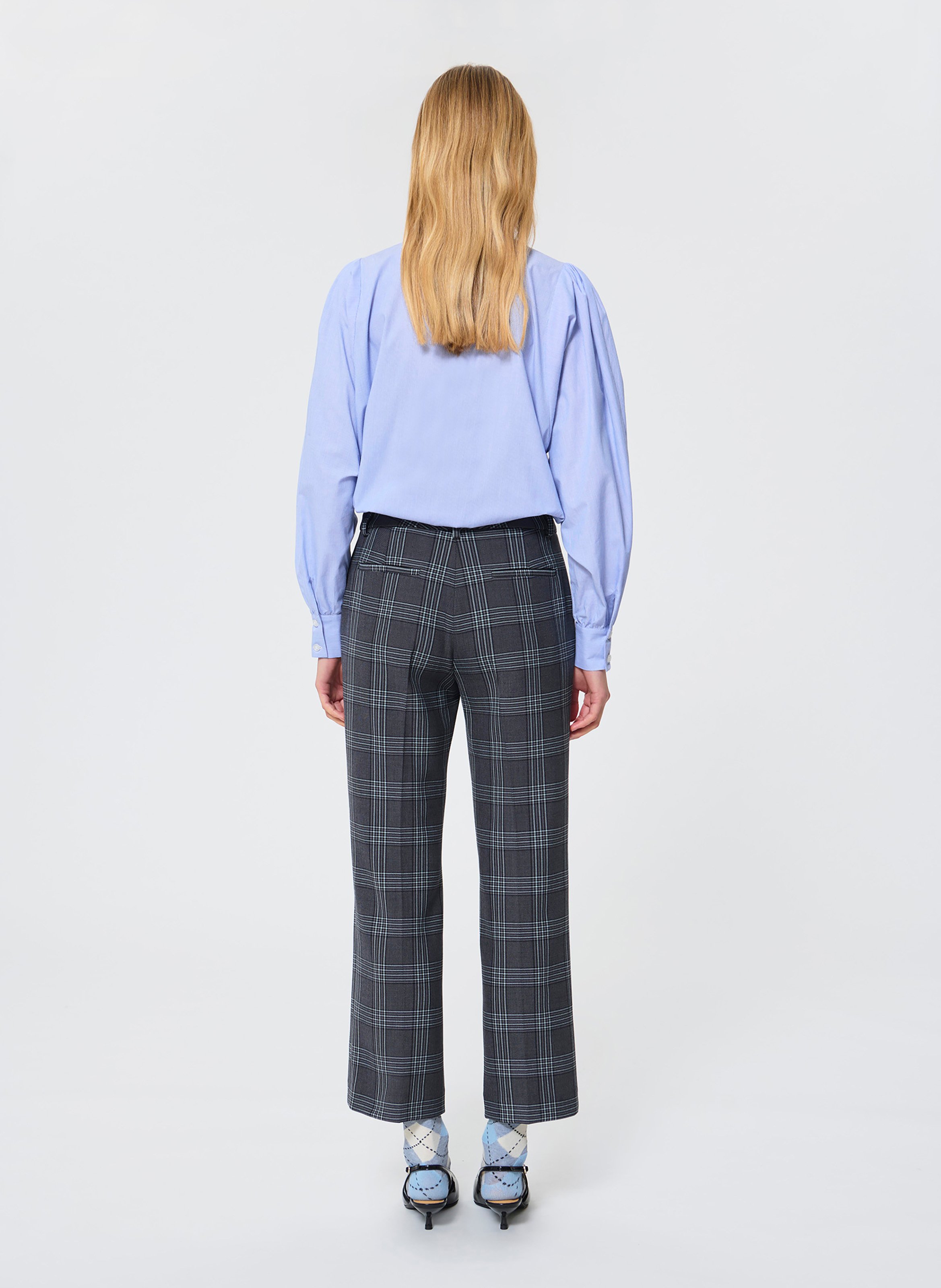 Pantalon droit imprimé TARA JARMON Gris