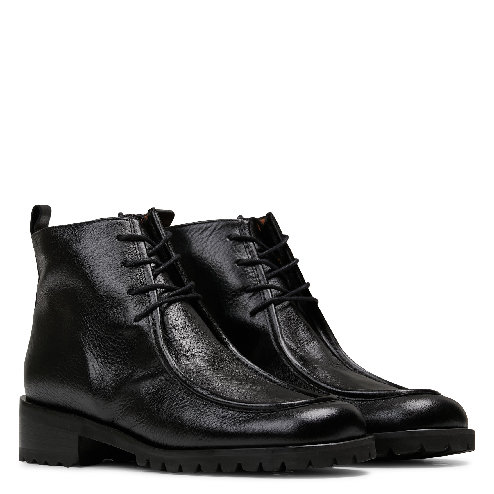 Bianca leather ankle boots NAGUISA Black