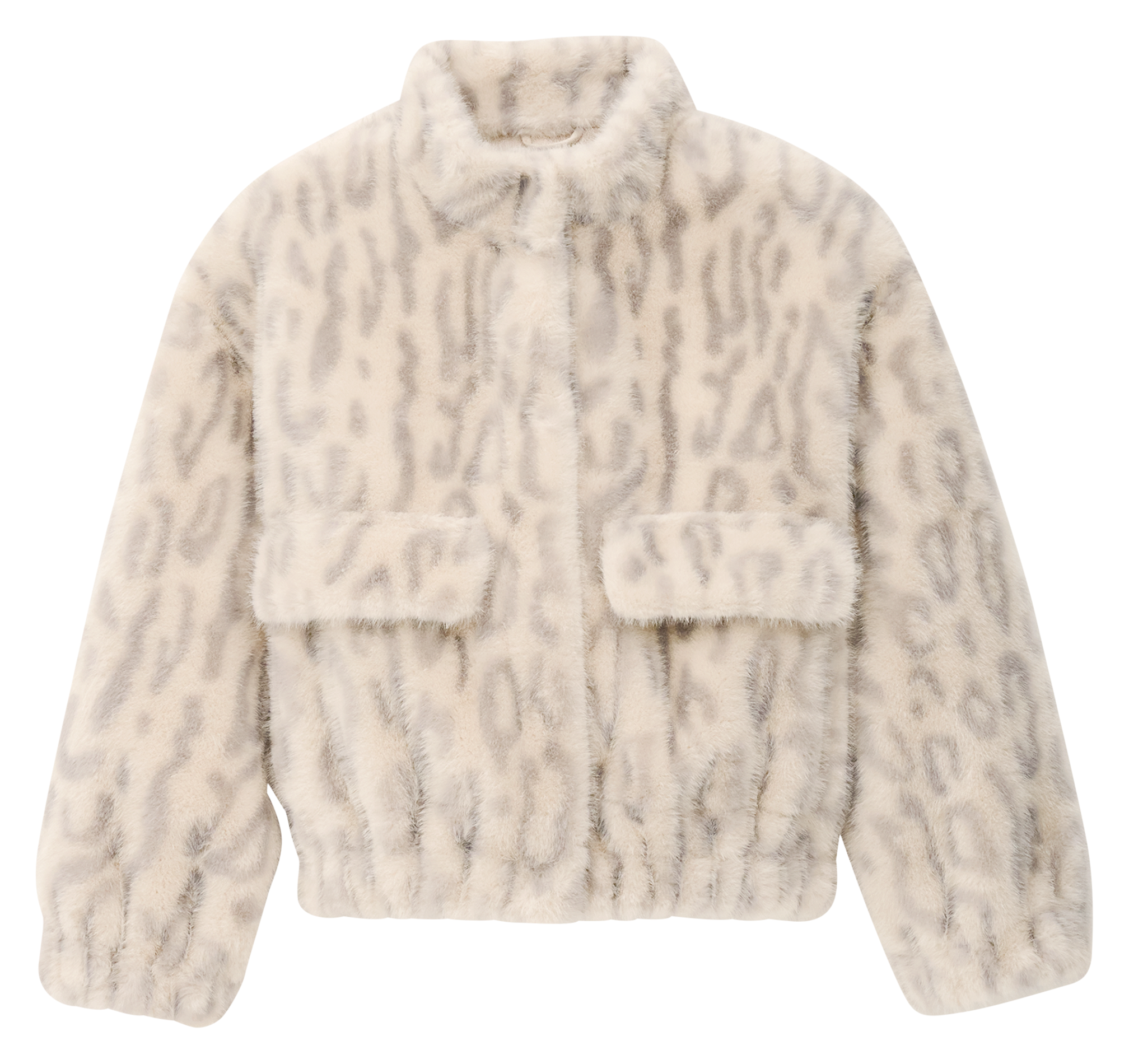 Veste oversize col montant imprimée BA&SH Beige