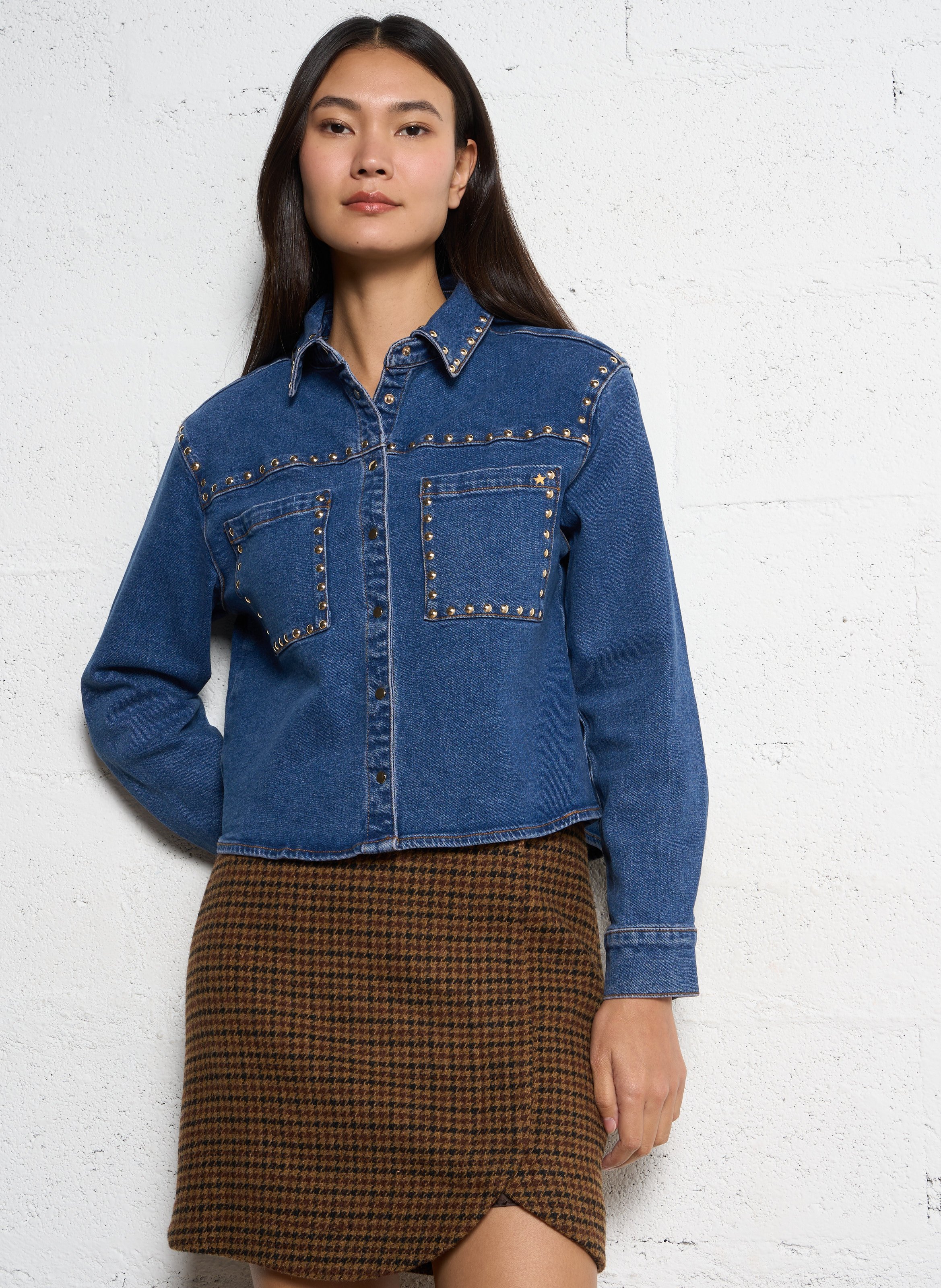 Surchemise droite col classique en coton LA PETITE ETOILE Jean brut