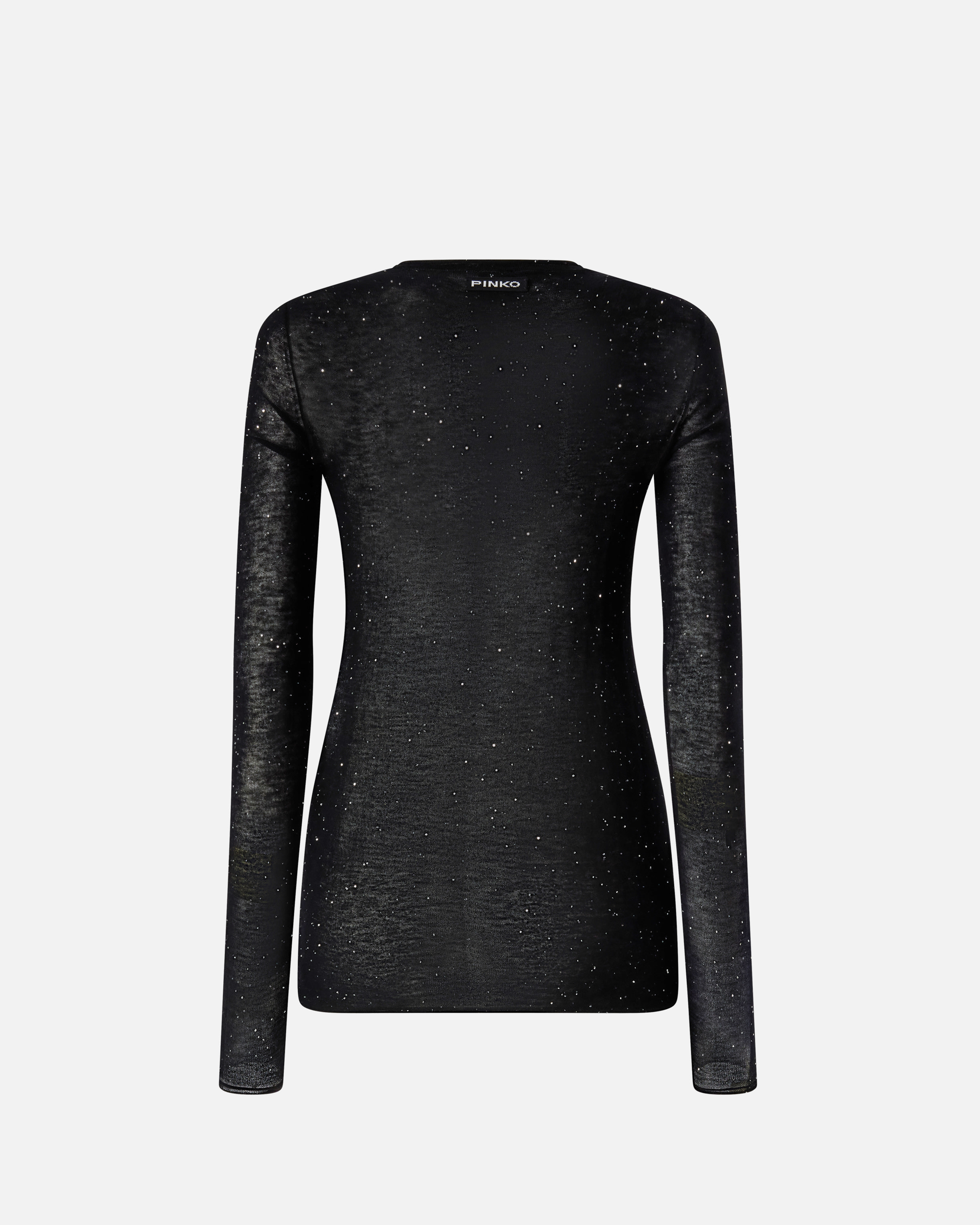 Round neck sweater with sequins PINKO Black
