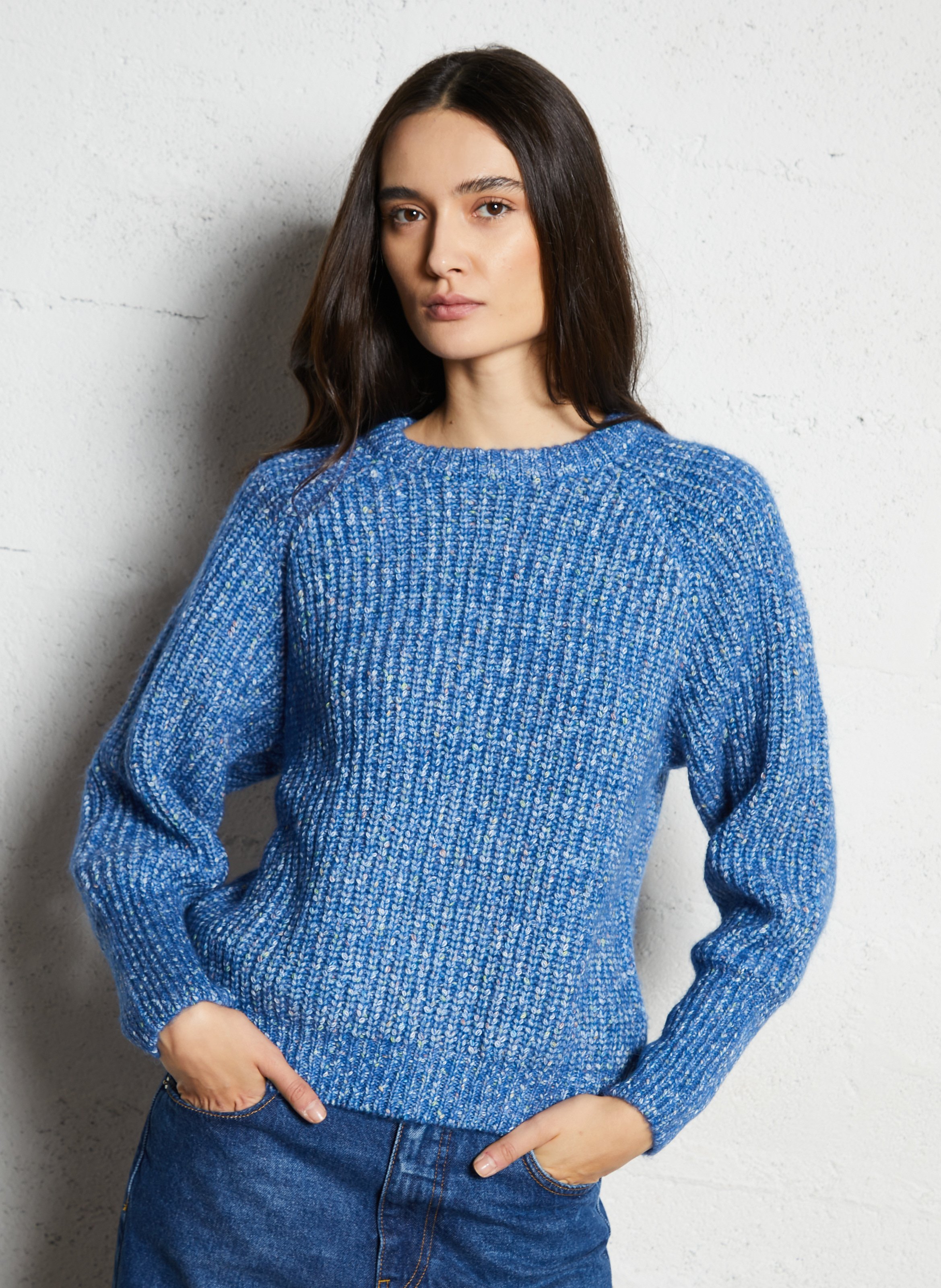 Pull col rond  MAISON 123 Bleu