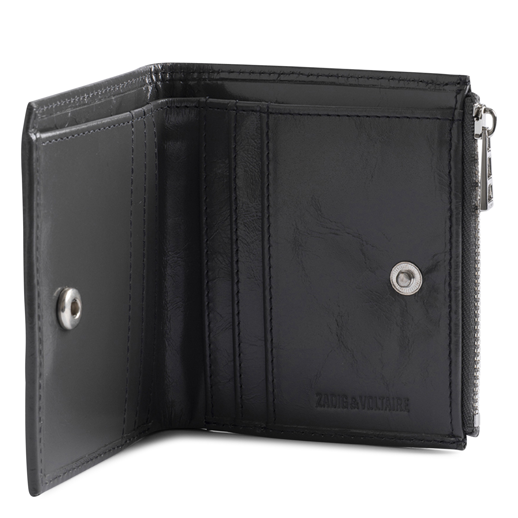 Portefeuille en cuir imprimé ZADIG&VOLTAIRE Gris