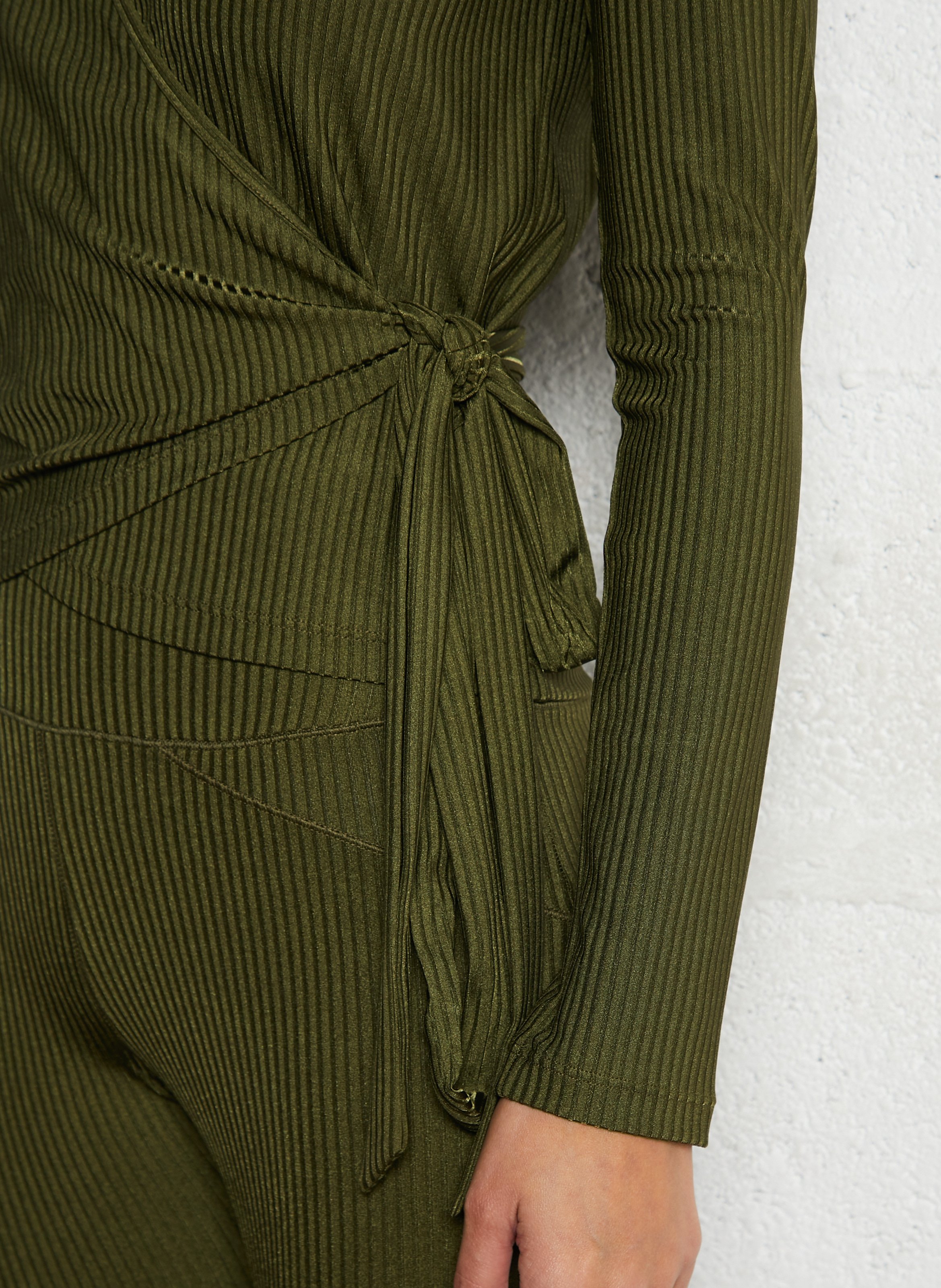 Langarm Wickeltop LA NOUVELLE Grun