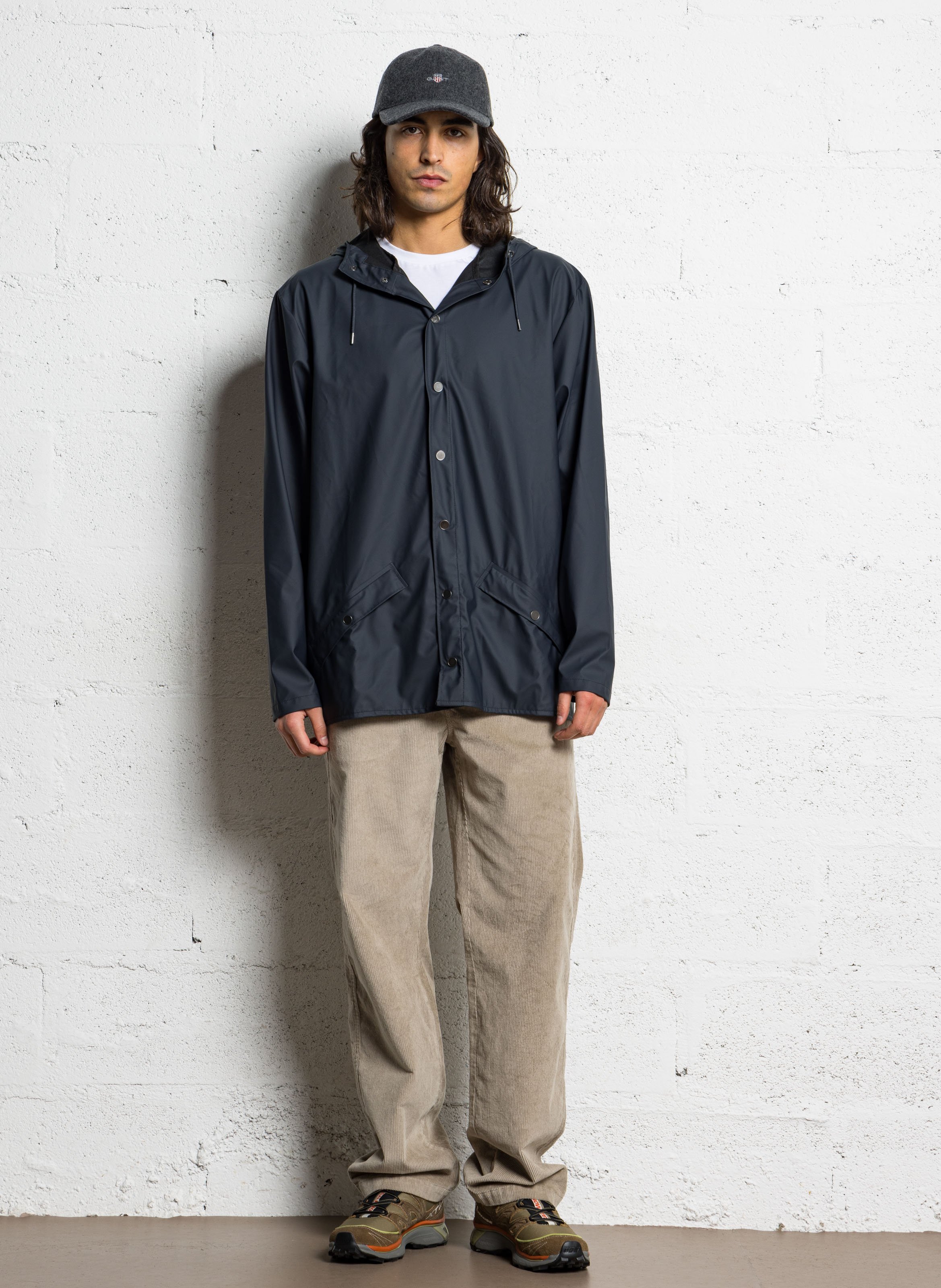 Coupe-vent à capuche RAINS Bleu