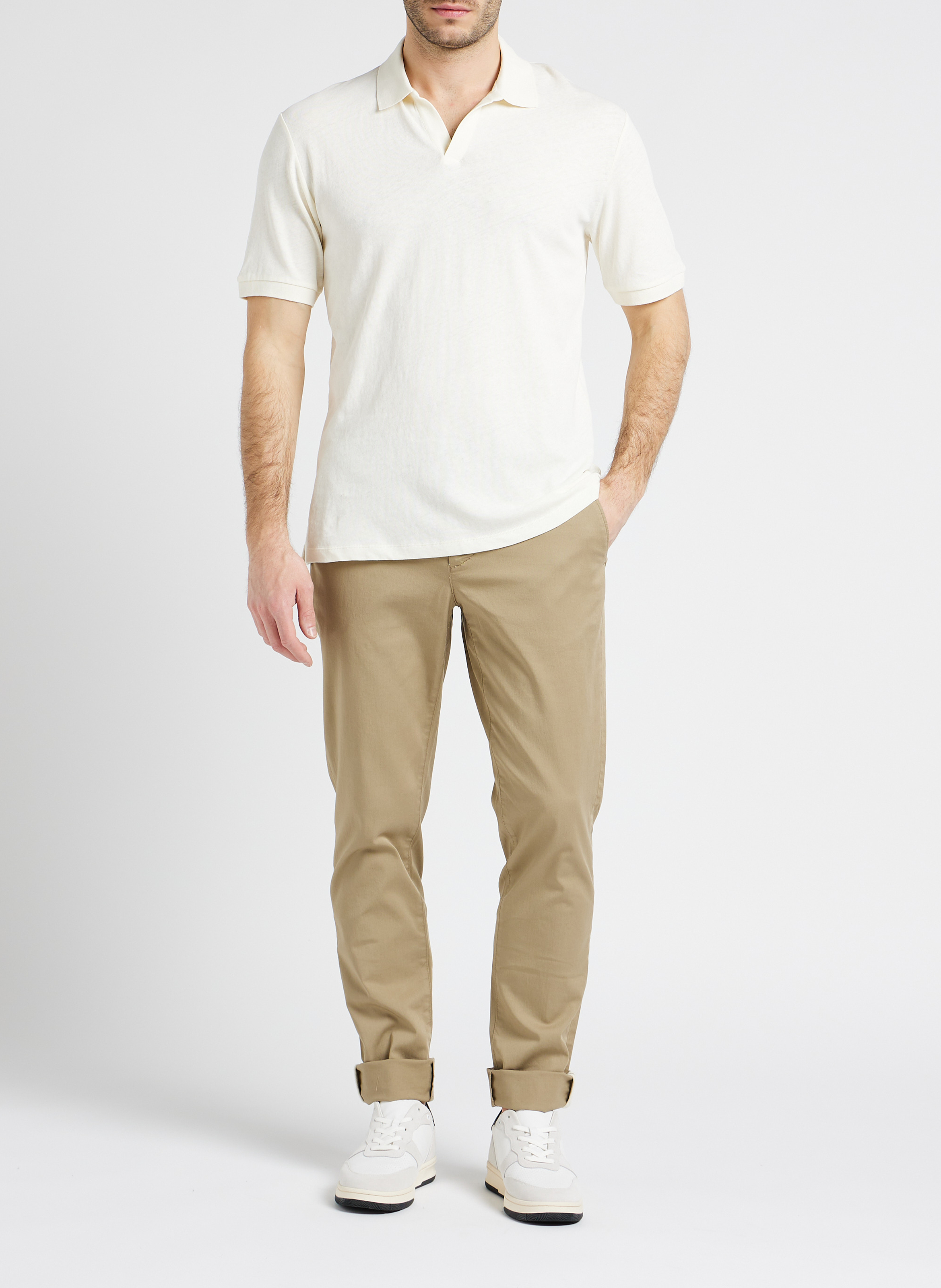 Baskets basses en cuir  CLAE Blanc