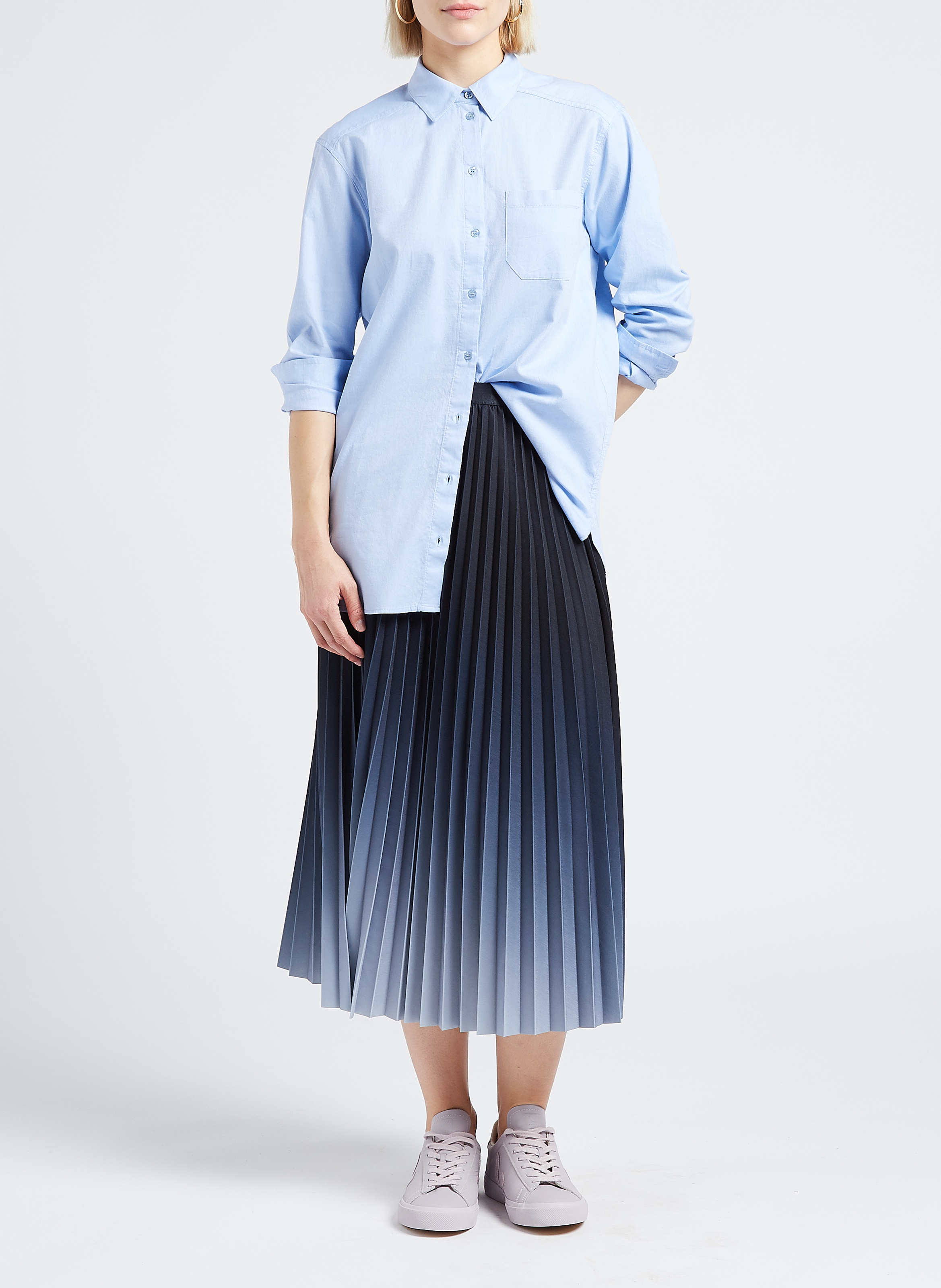 Chemise col classique en coton  MAISON 123 Bleu