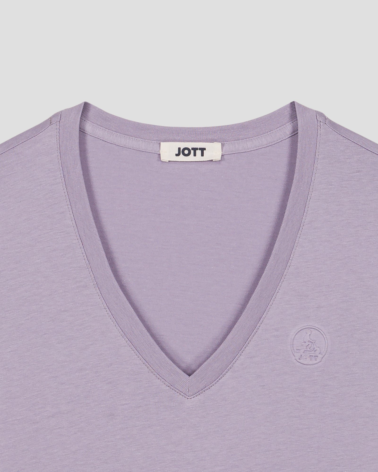 <p>T-shirt plain V-neck in cotton Sofia 2.0</p> JOTT Pink