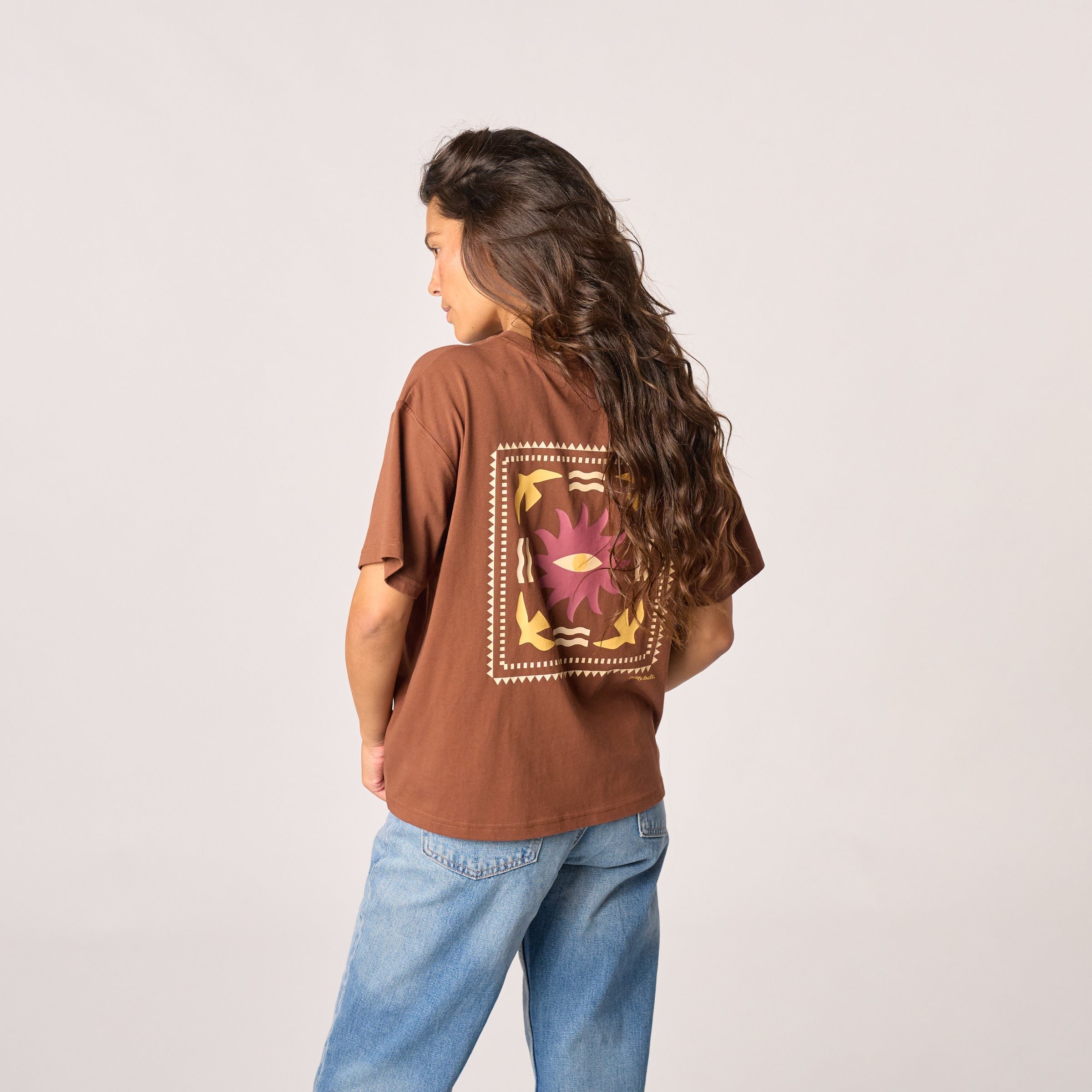 Organic cotton T-shirt BILLYBELT Brown