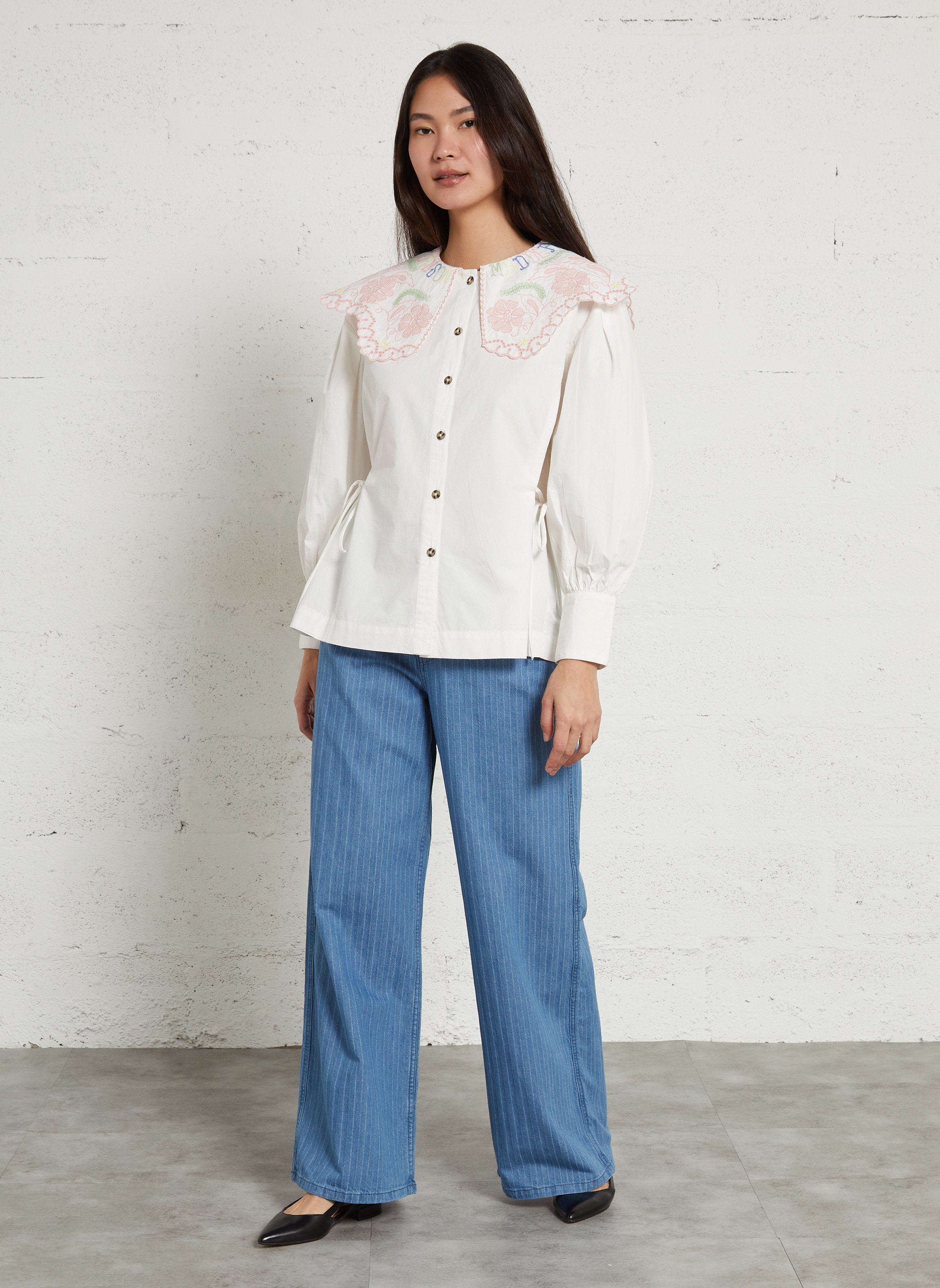 Weite Bluse aus Bio-Baumwolle DAMSON MADDER Weiss