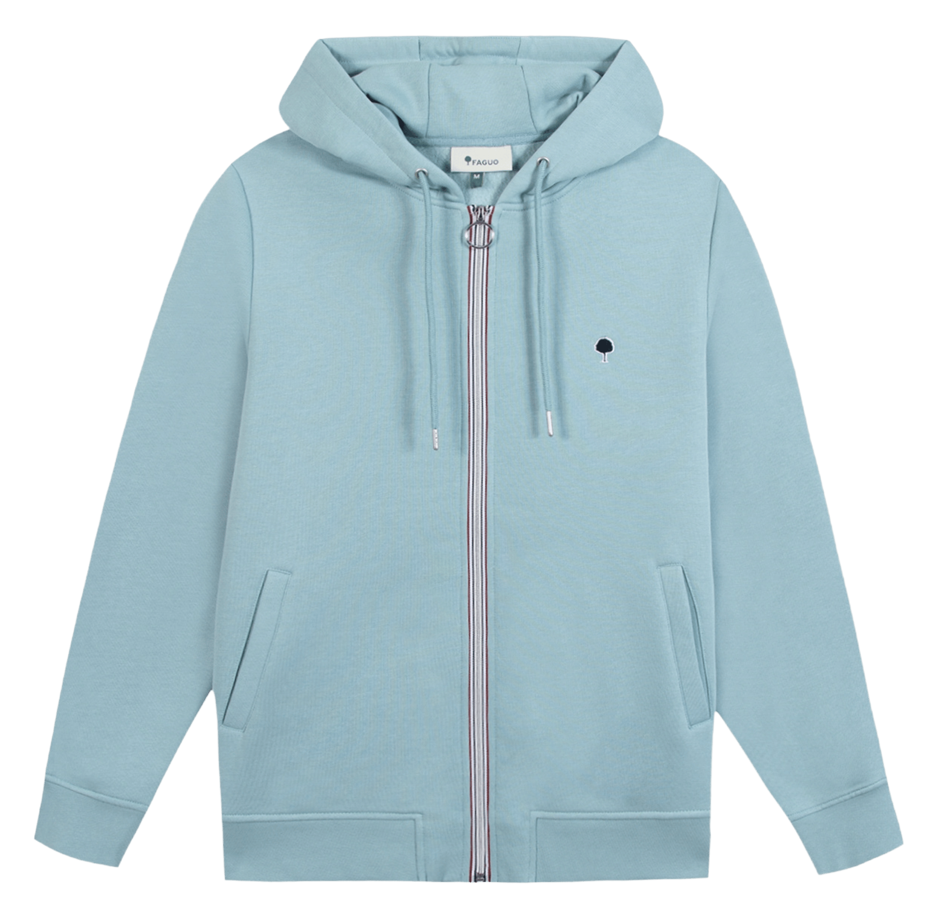 Geschlossener Rundhalsausschnitt aus Baumwollmischung. FAGUO Grau