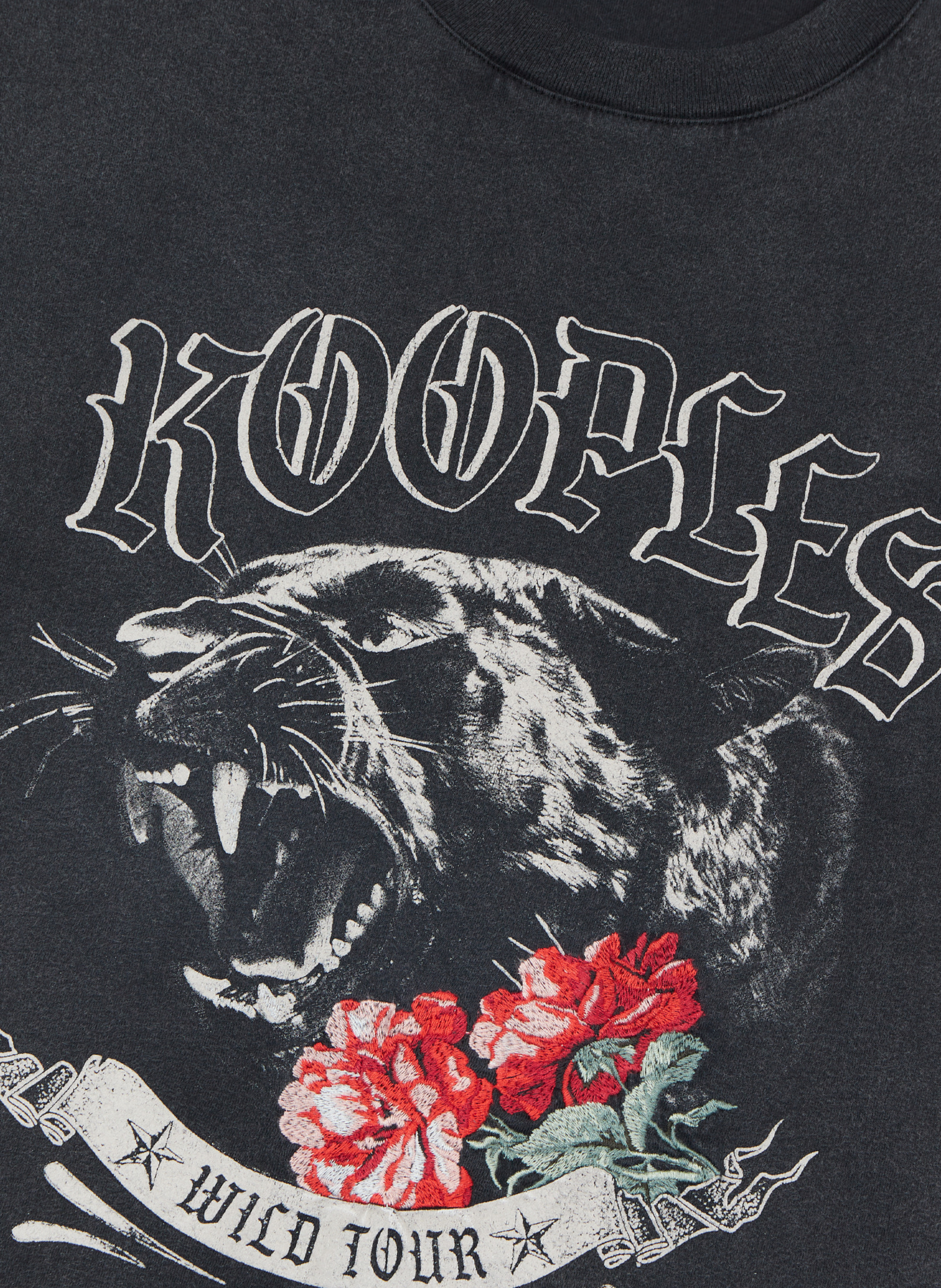 T-shirt with screen printing THE KOOPLES Black