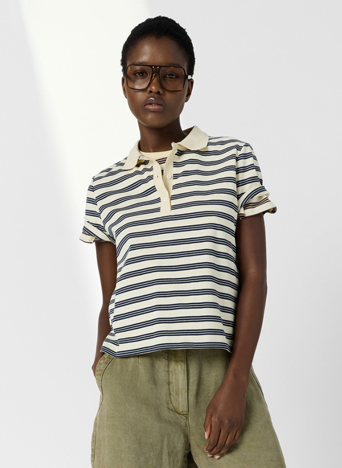Polo droit en coton GERARD DAREL Bleu