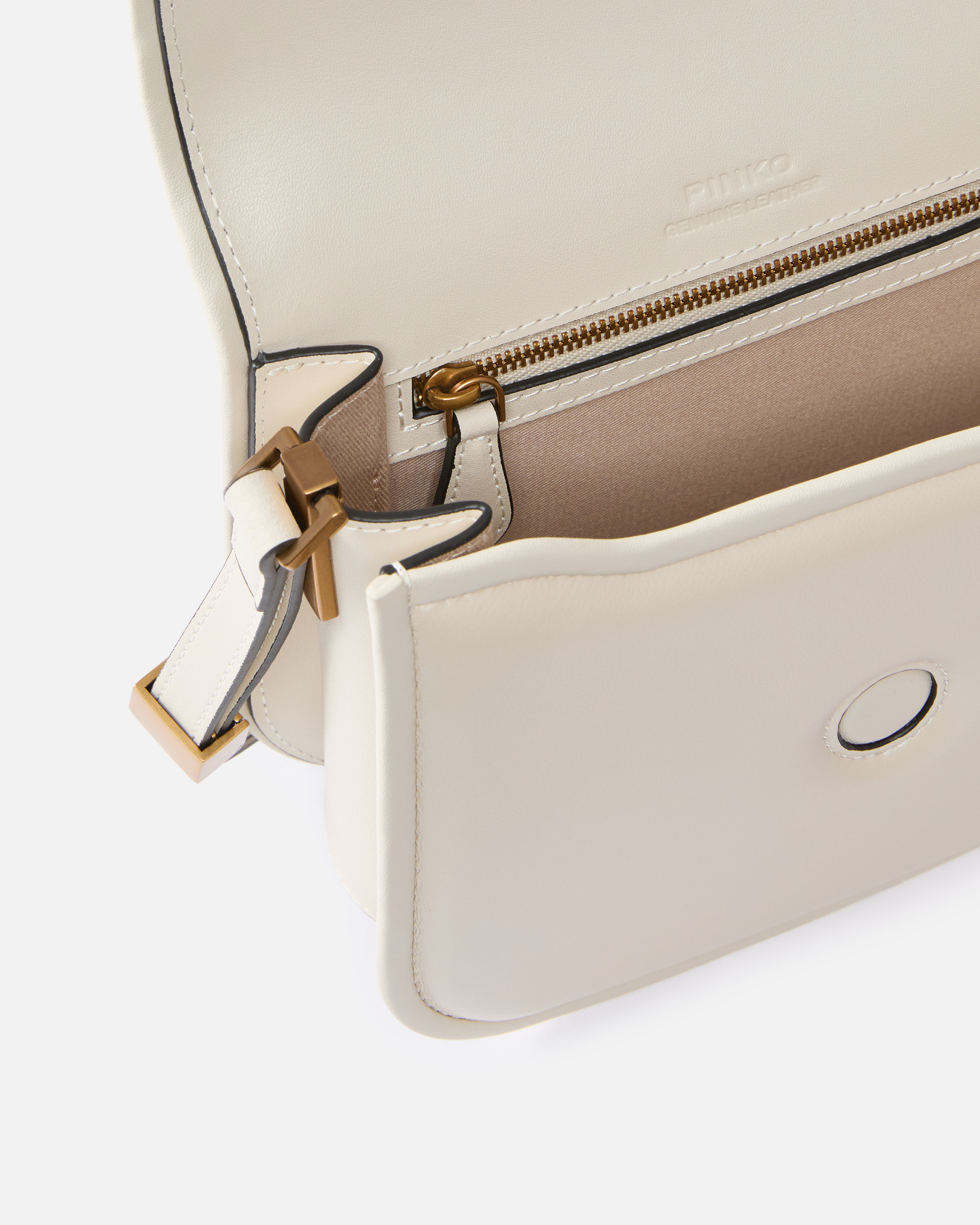 Sac moyen à épaule love bag box en cuir nappa PINKO Blanc