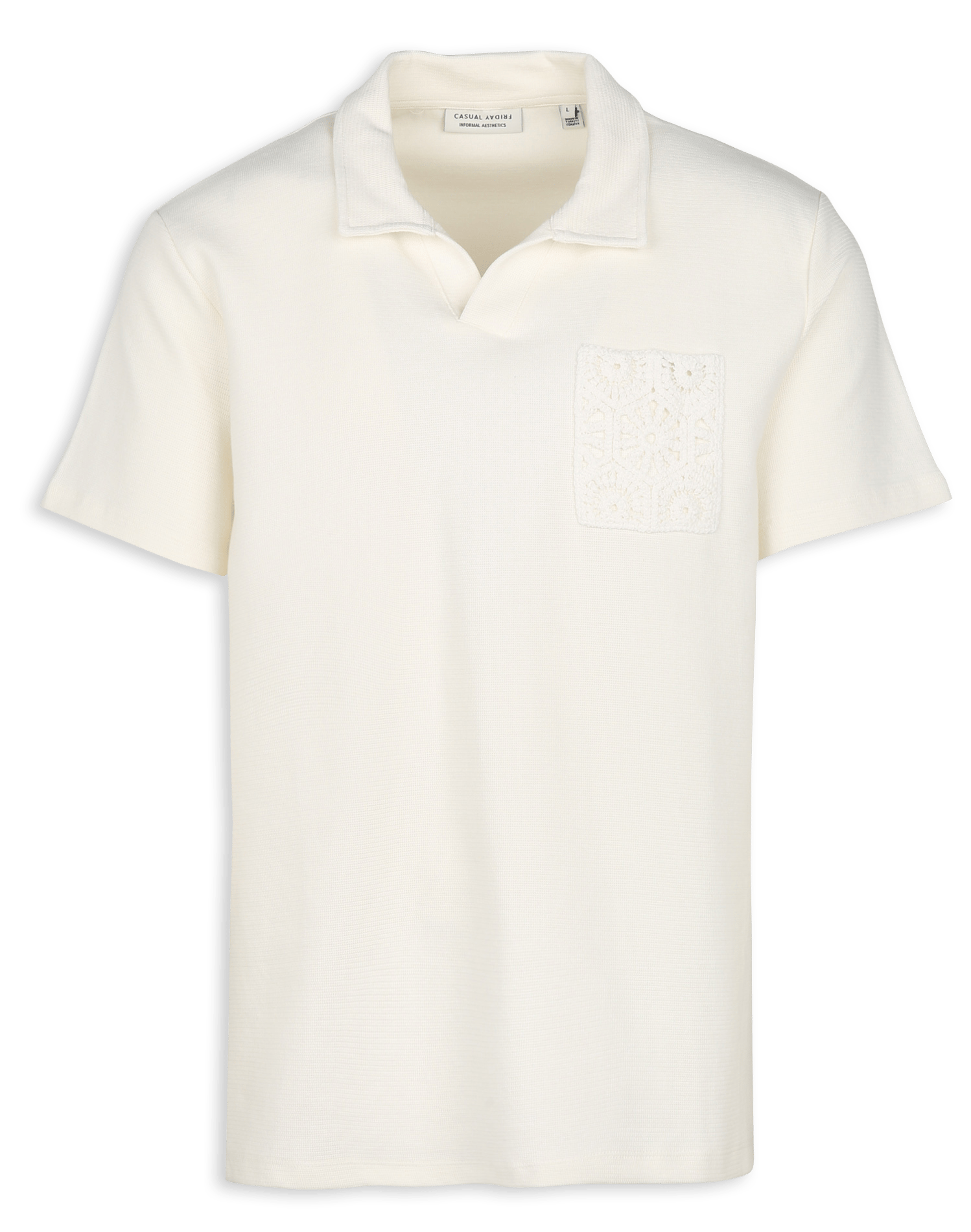 Polo droit en maille CASUAL FRIDAY Blanc