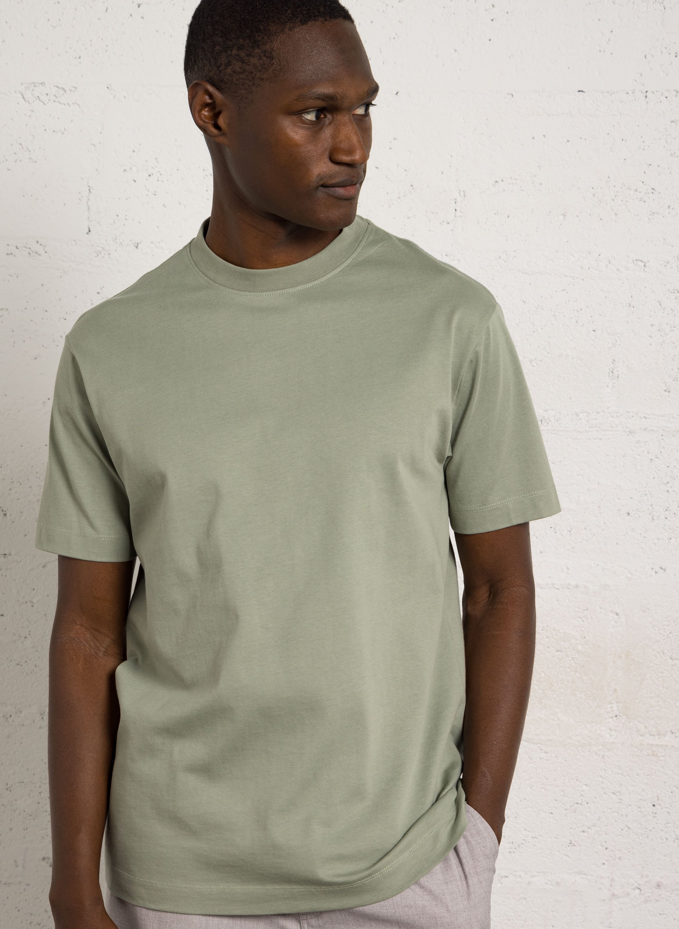 Tee-shirt oversize col rond en coton biologique MINIMUM Vert
