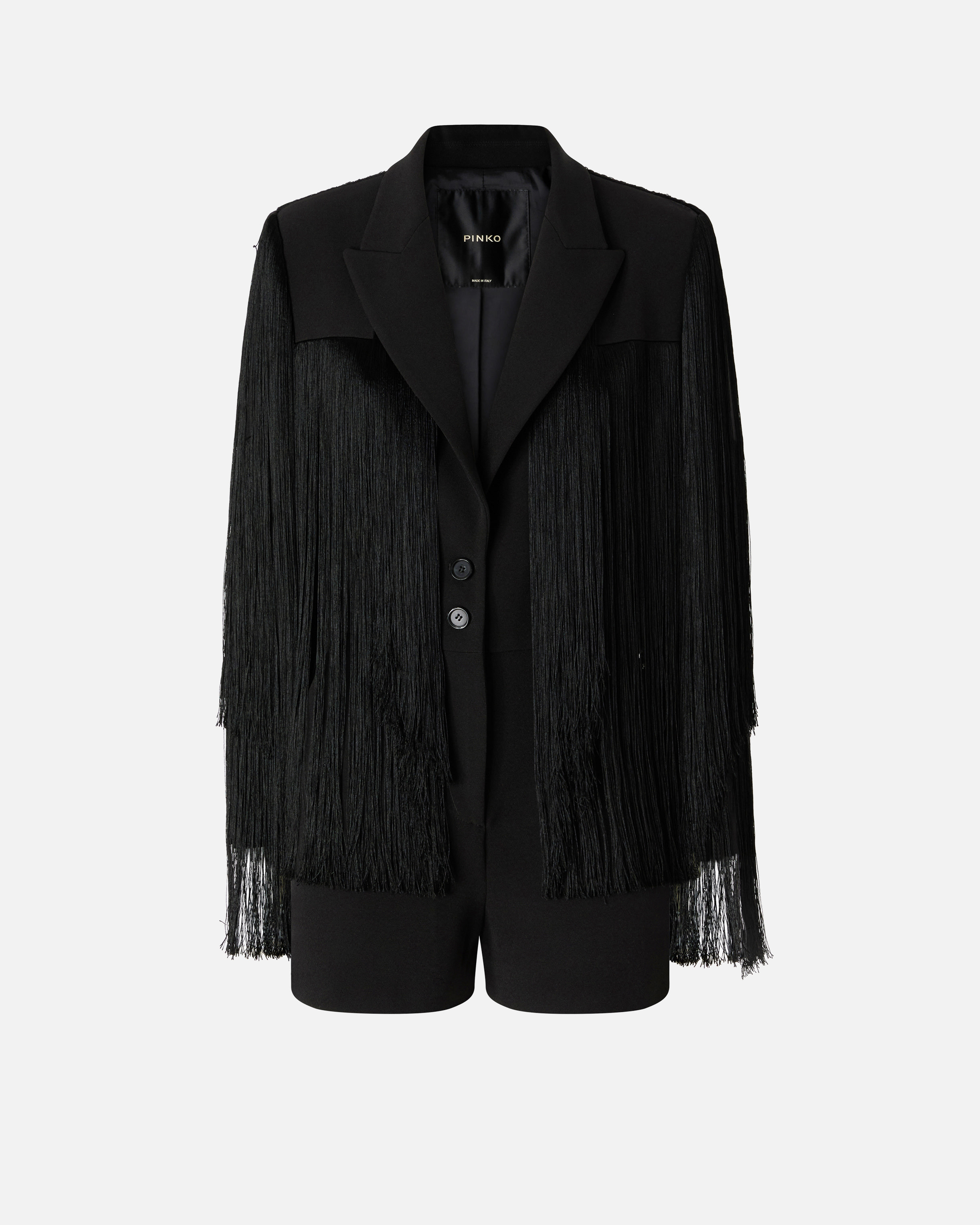 Combishort à franges all-over PINKO Noir