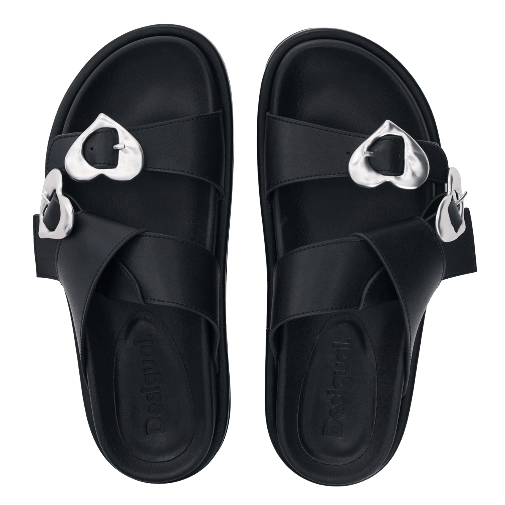 Sandales plates DESIGUAL Noir