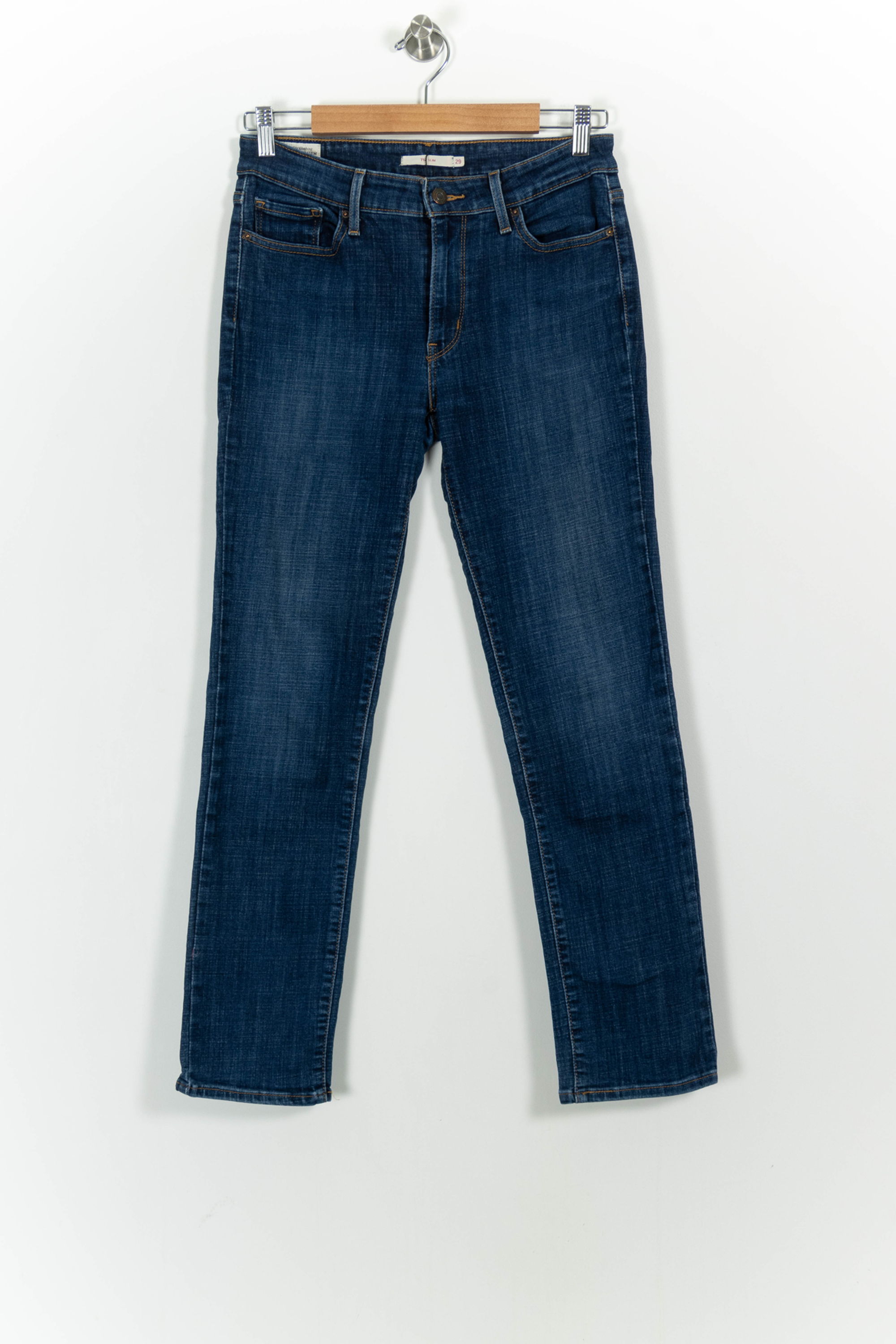 Cropped slim jeans with studs LEVI'S - Seconde main Blue