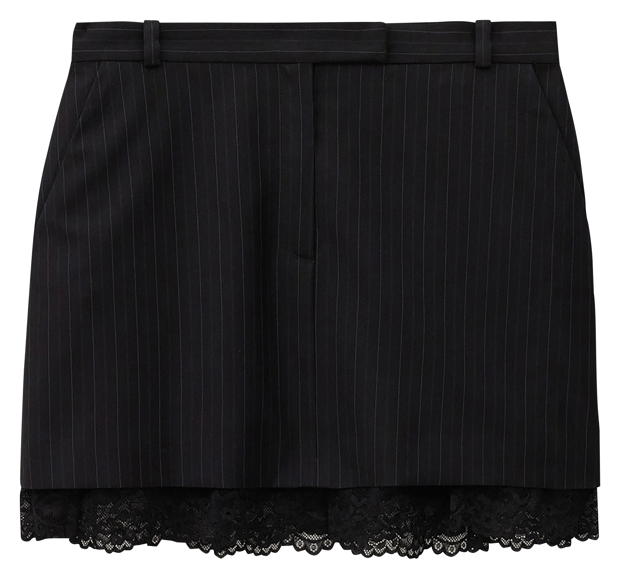 Jupe courte en dentelle BA&SH Blue