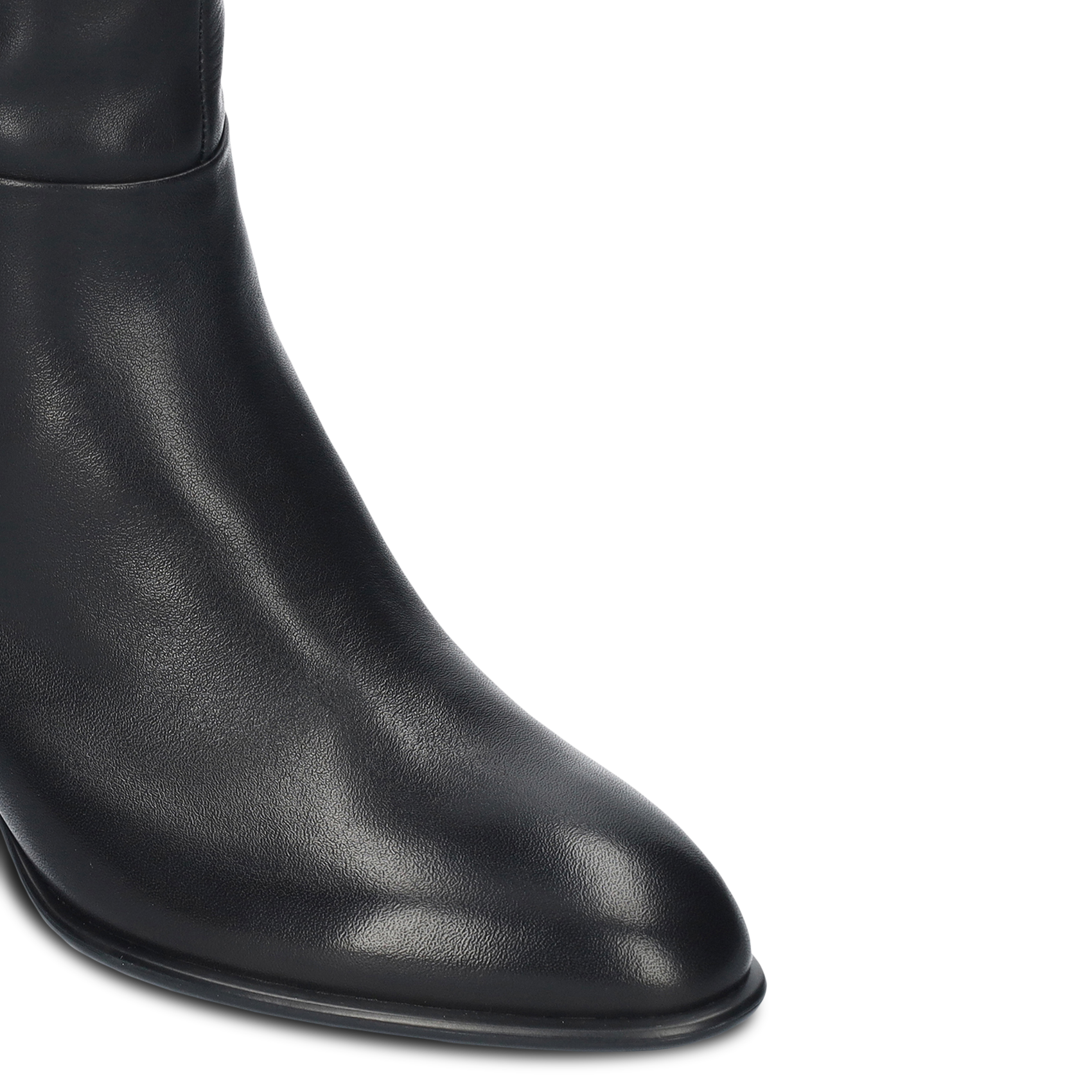 Round-toe leather boots BIBI LOU Black