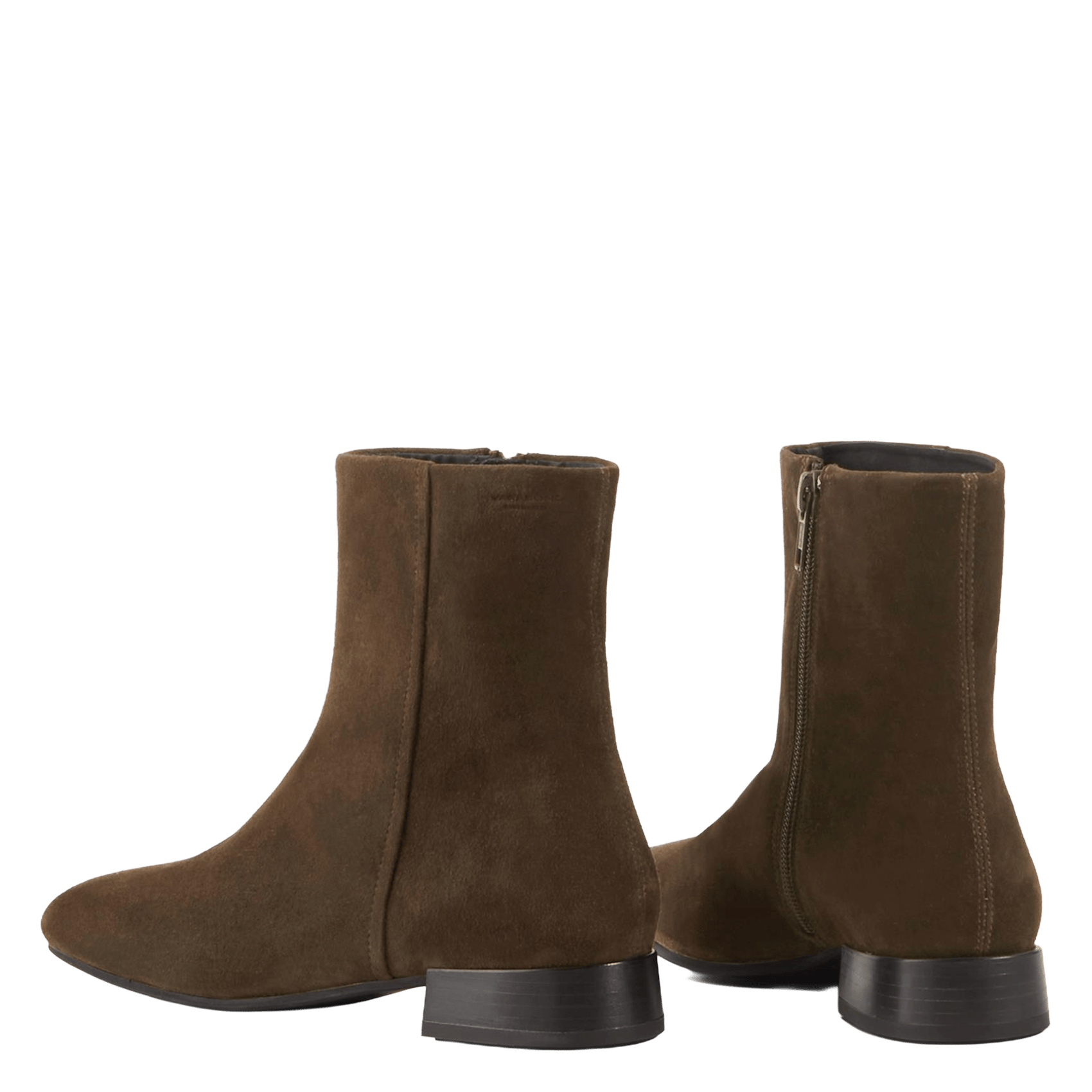 Boots à petit talon en cuir daim VAGABOND Marron