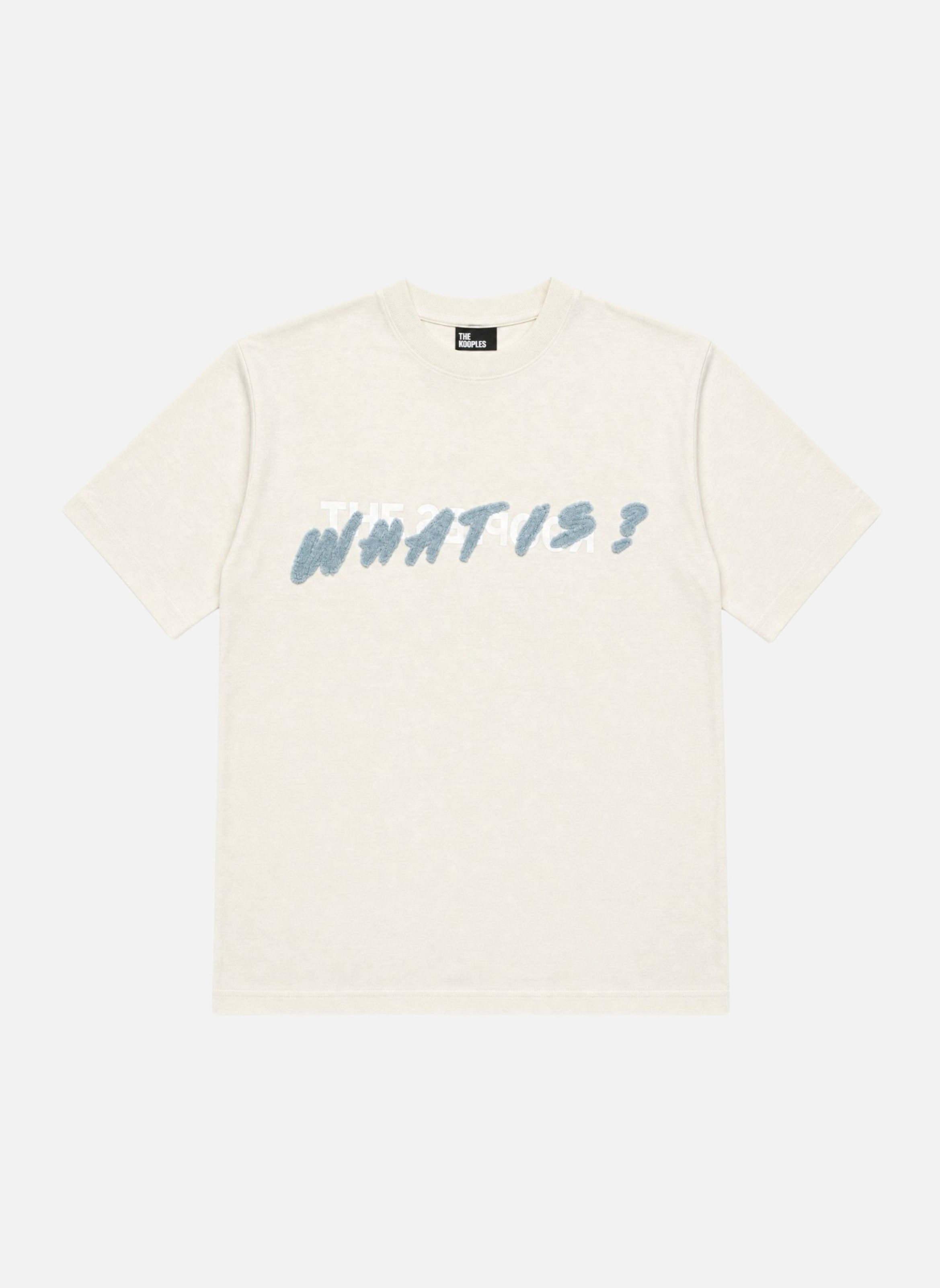 T-shirt patch denim beige THE KOOPLES Beige