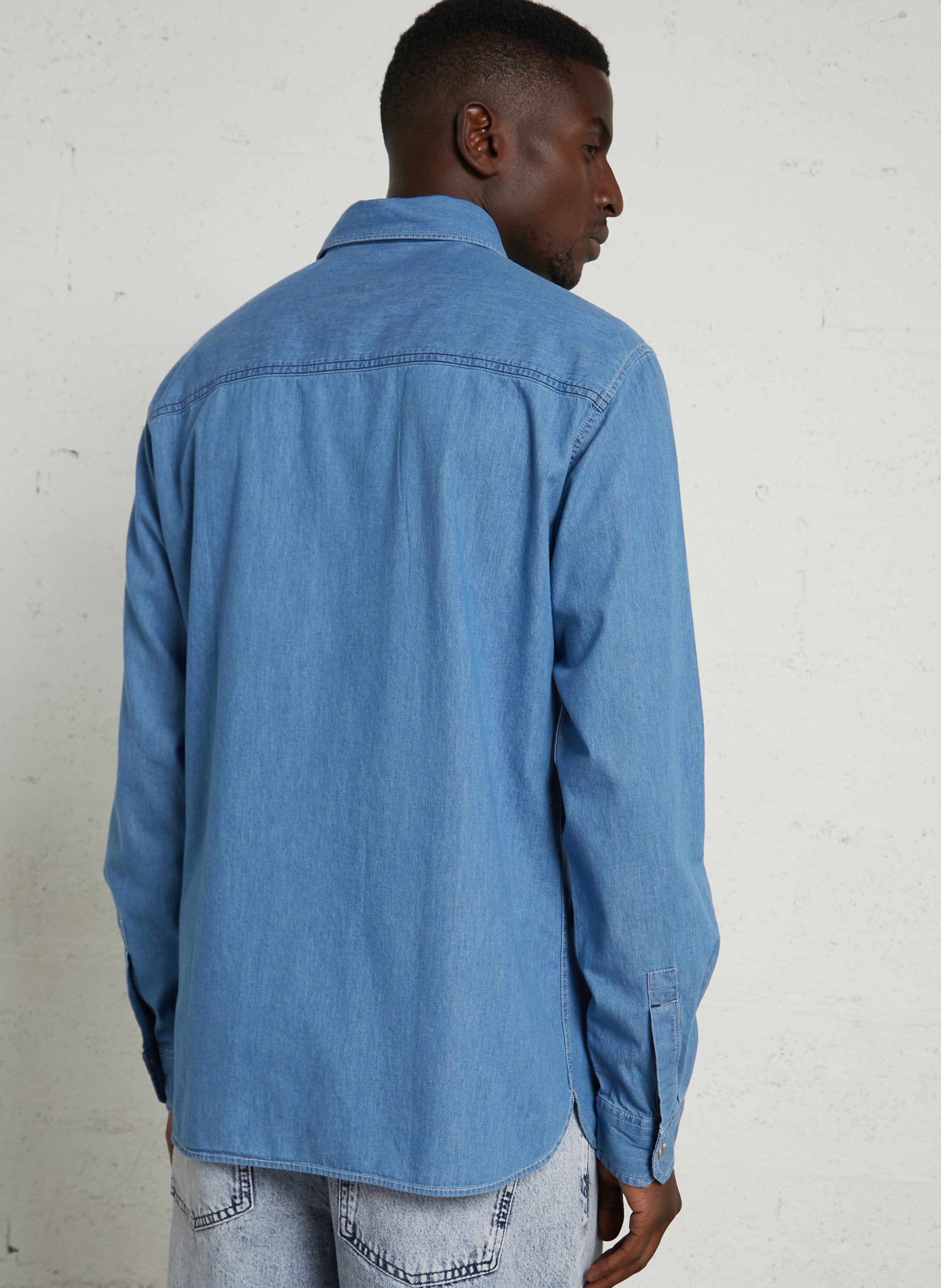 Slimfit-Hemd aus Baumwolle PEPE JEANS Blau