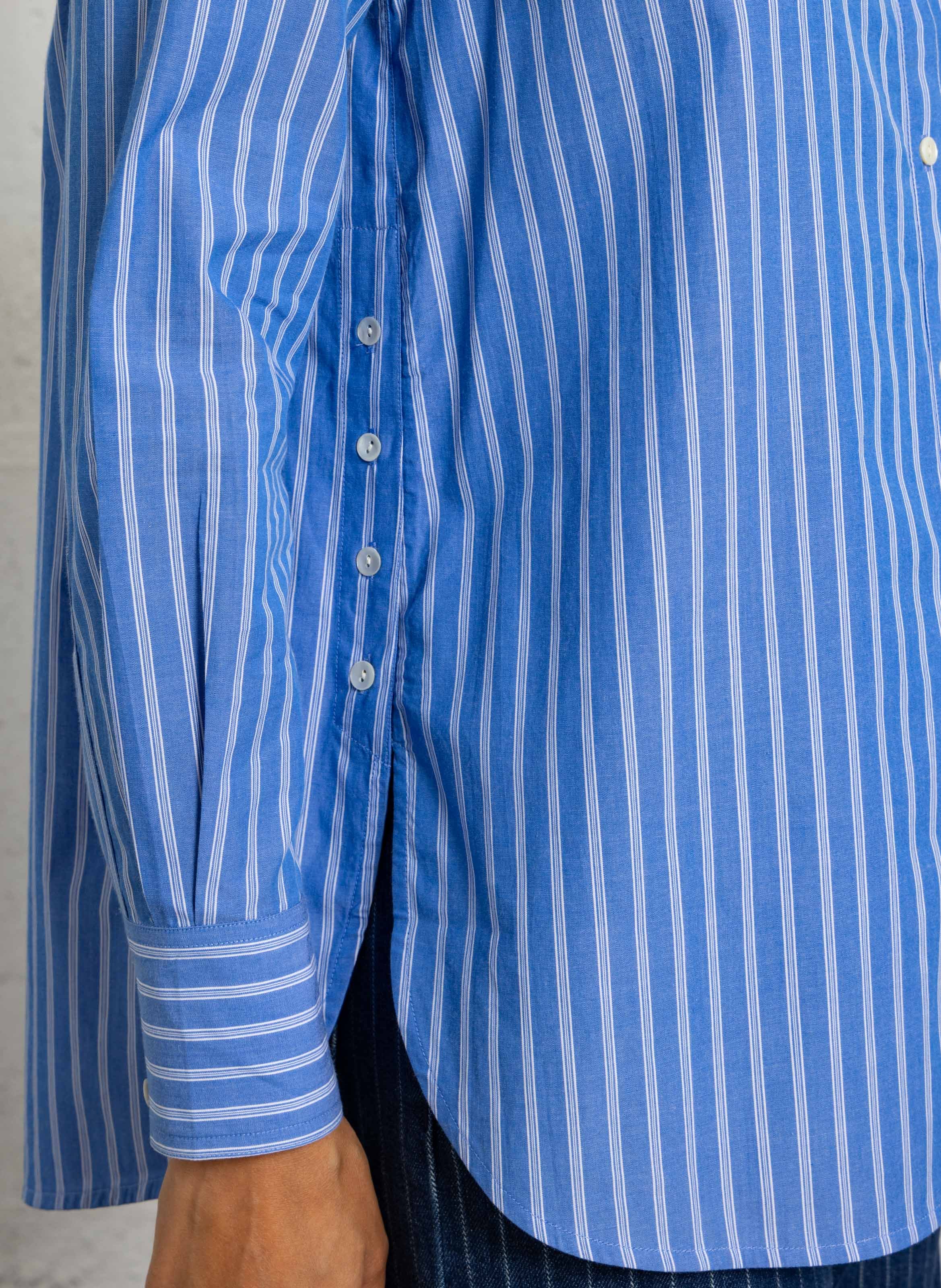 Chemise col classique en coton BELLA JONES Bleu