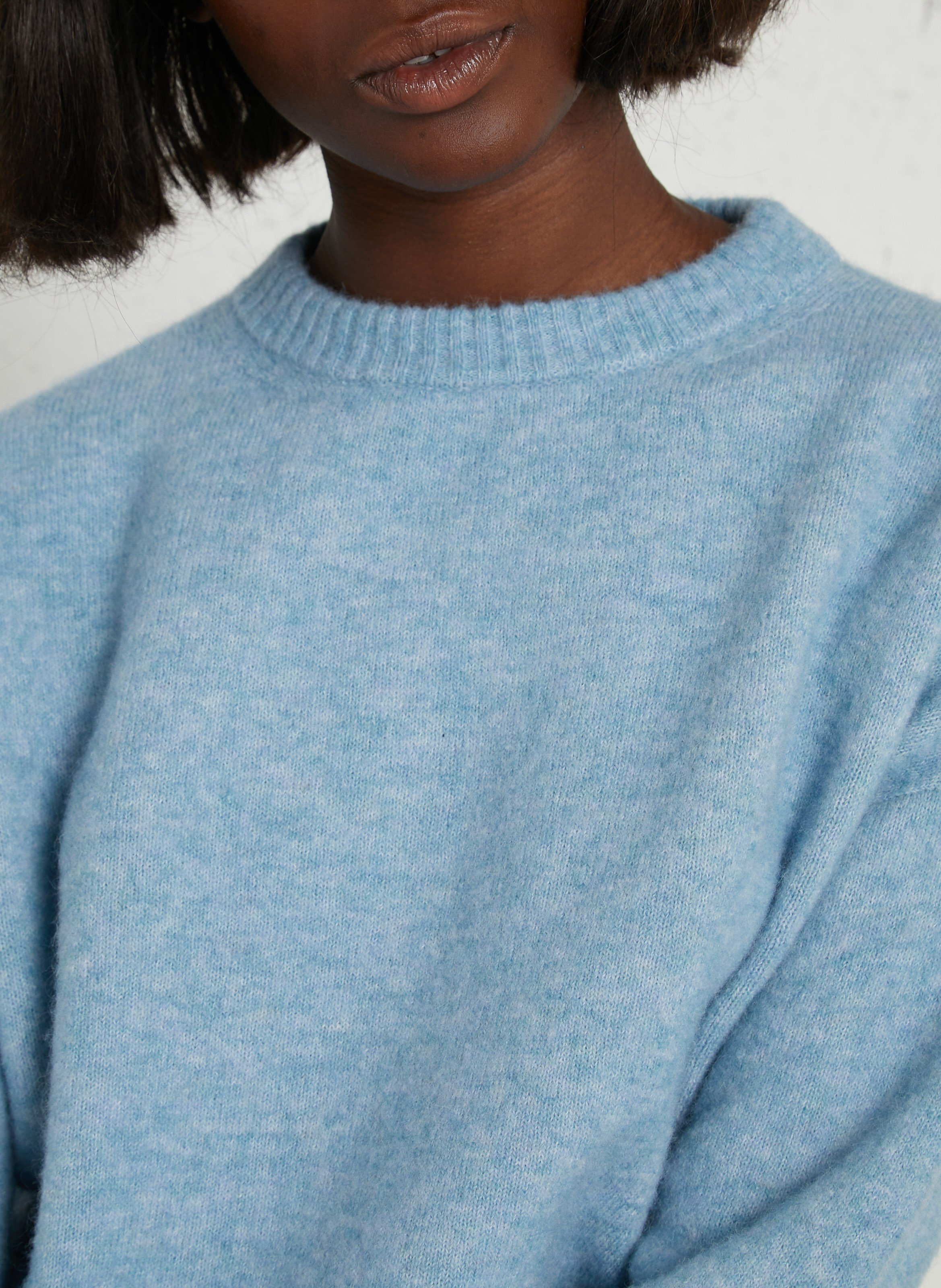 Loose-fit alpaca-blend round-neck sweater MAX MARA WEEK END Blue
