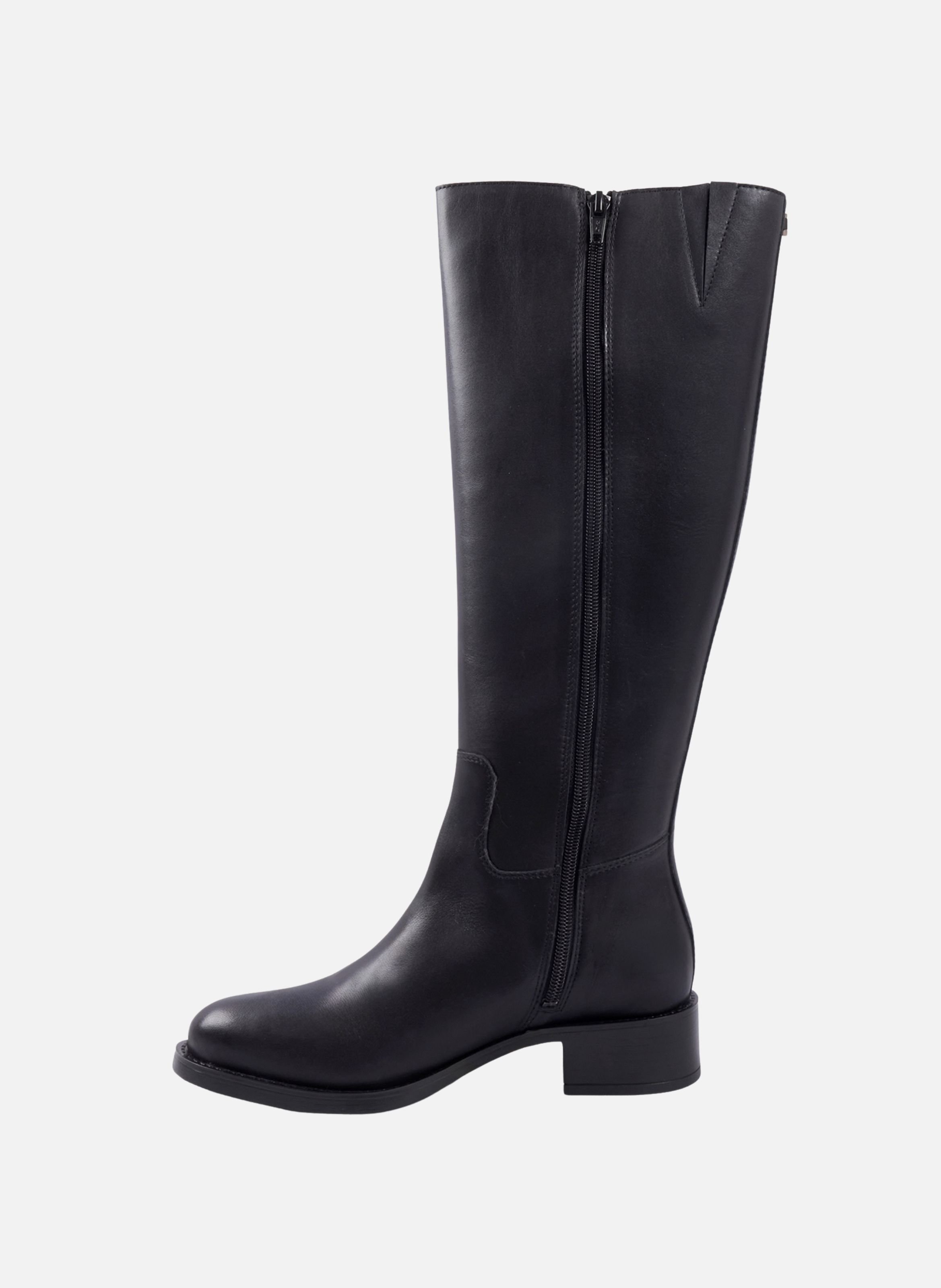 BOTTES PLATES LÉONIE in leather JULES & JENN Black