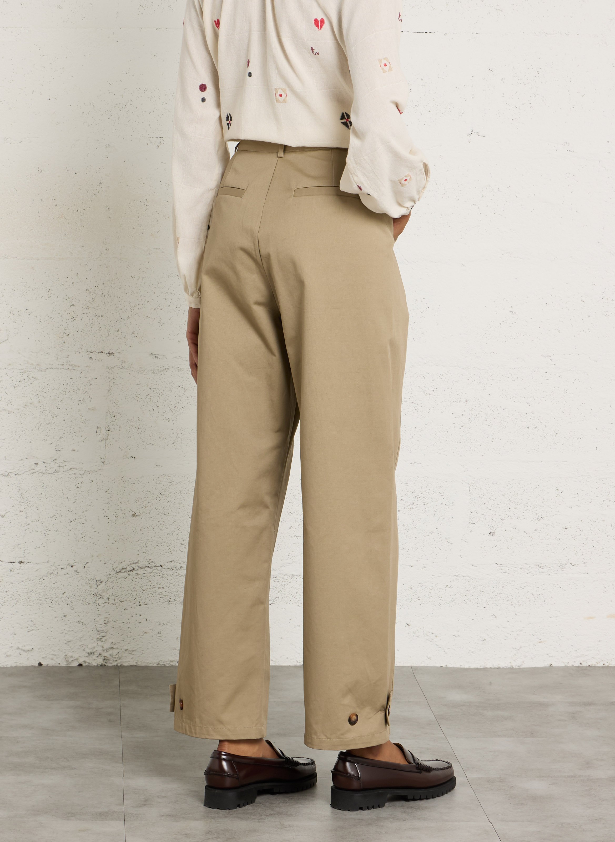 Printed wide-leg pants LA PETITE ETOILE Khaki