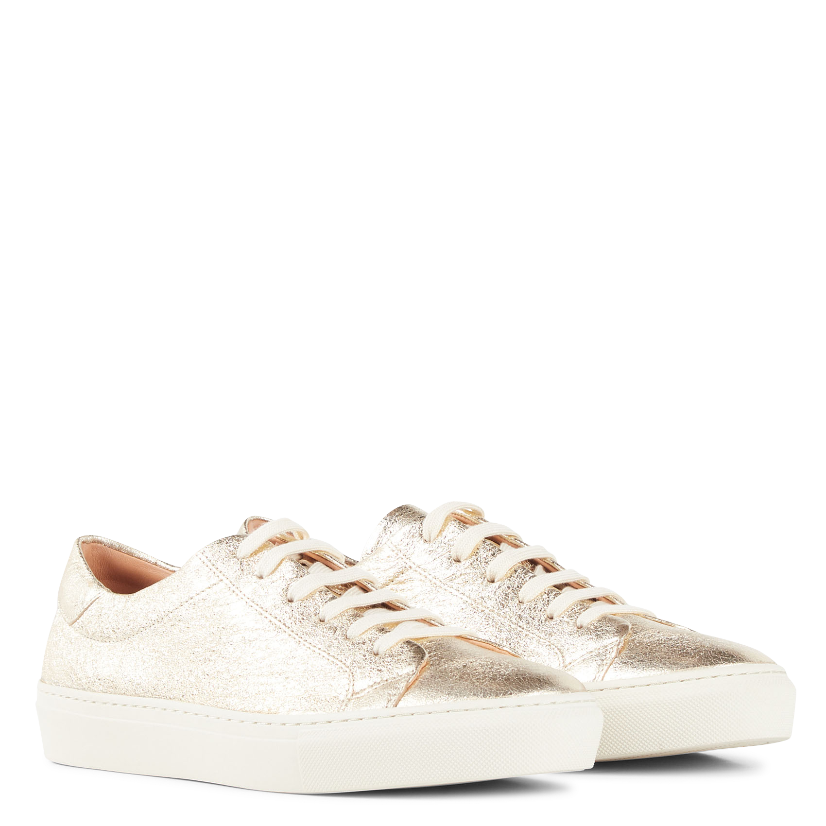 Baskets basses en cuir métallisé MELLOW YELLOW Doré