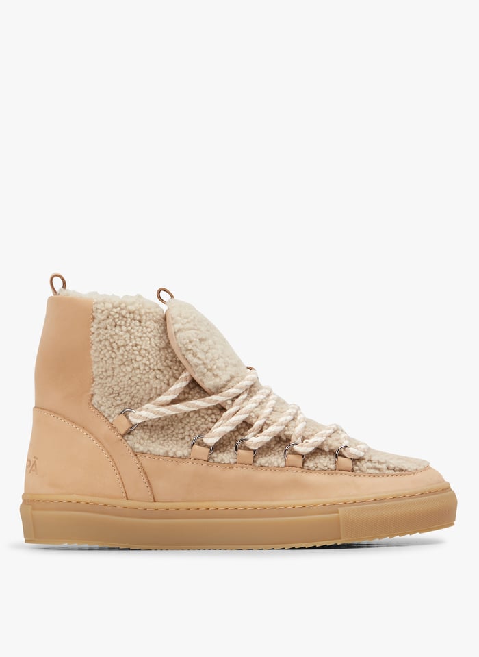 Fur lined High top Sneakers Champagne Zespa Women Place des