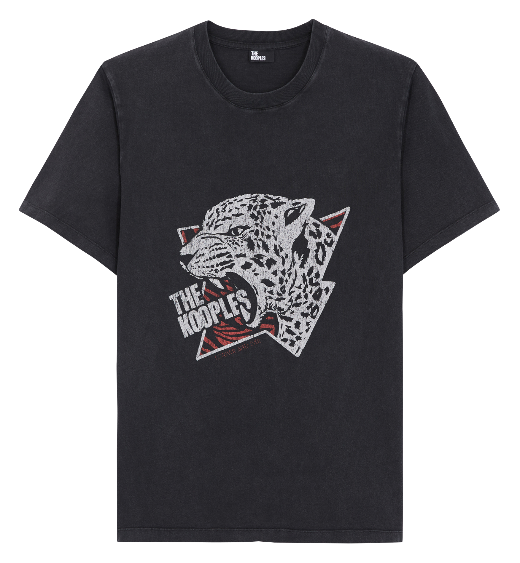 Katoenen T-shirt met ronde hals en zeefdruk THE KOOPLES Blauw