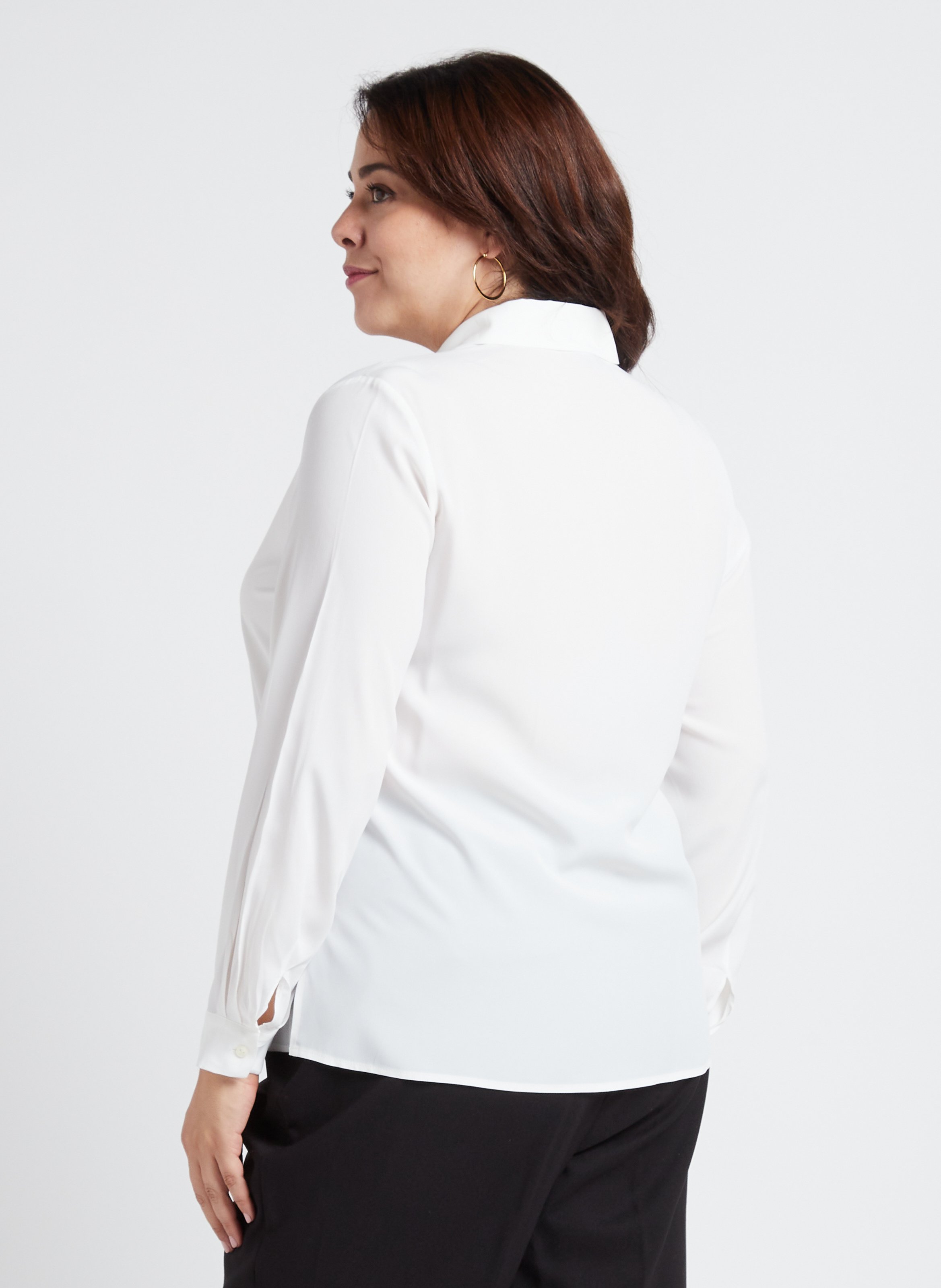 Bluse mit klassischem Kragen PERSONA by Marina Rinaldi Weiss