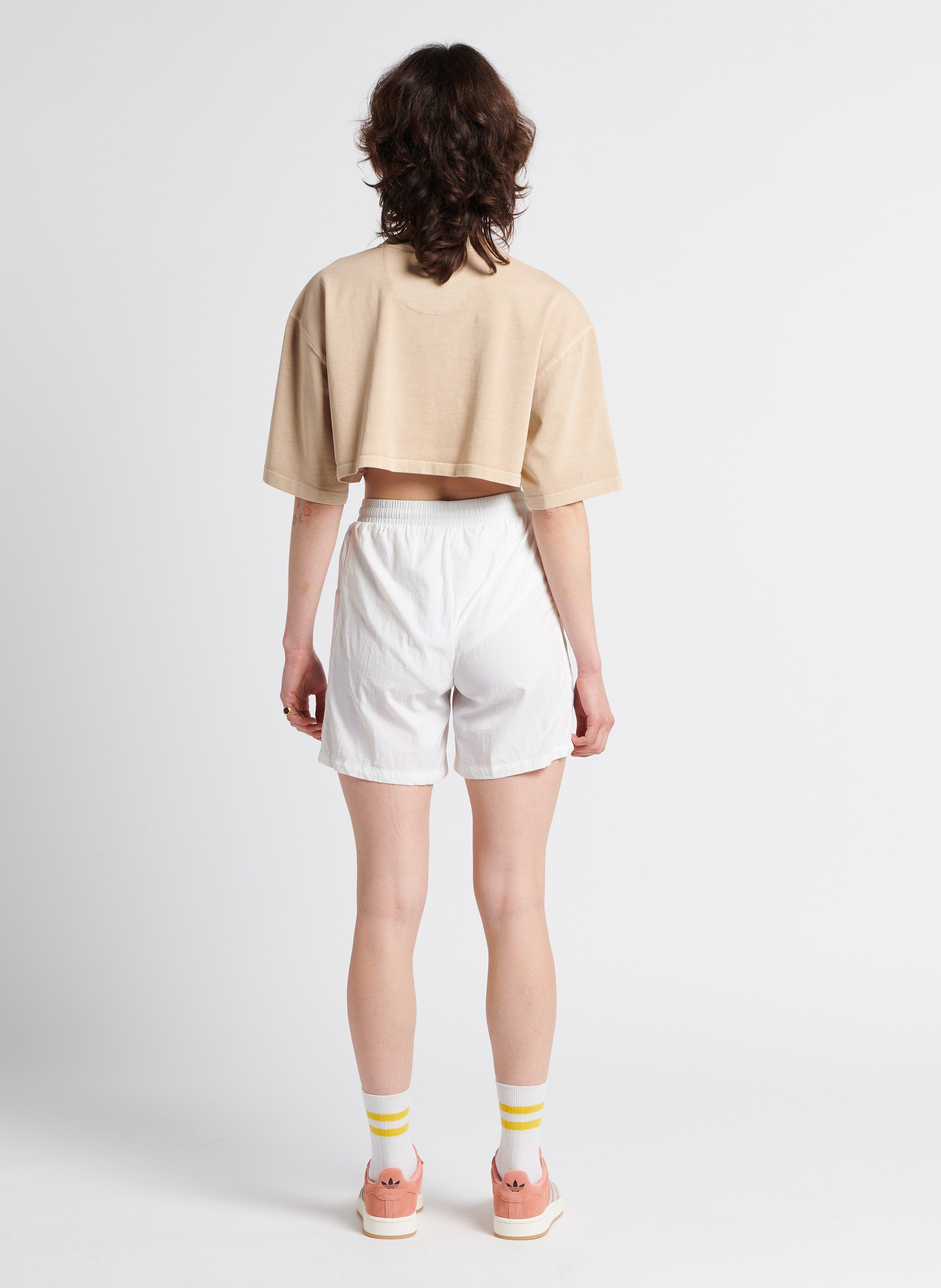 Screen-printed sports shorts ADIDAS White