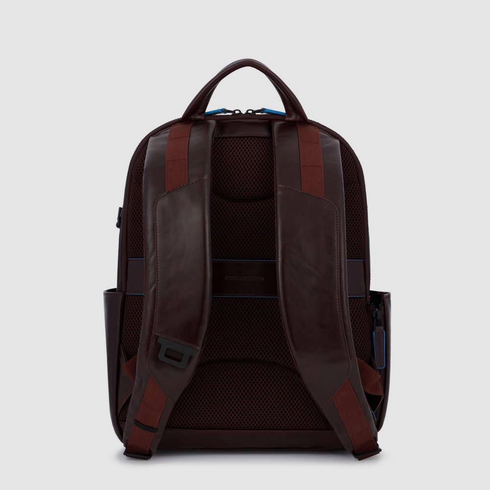 Leather backpack PIQUADRO Brown