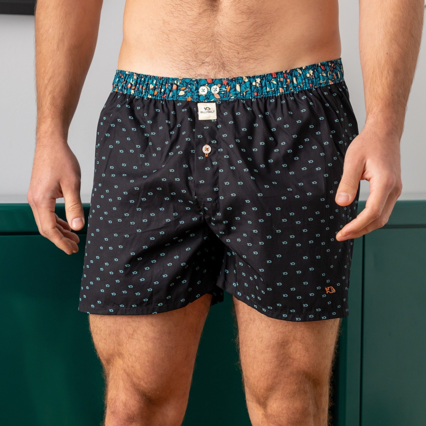 Organic cotton boxer shorts BILLYBELT Black