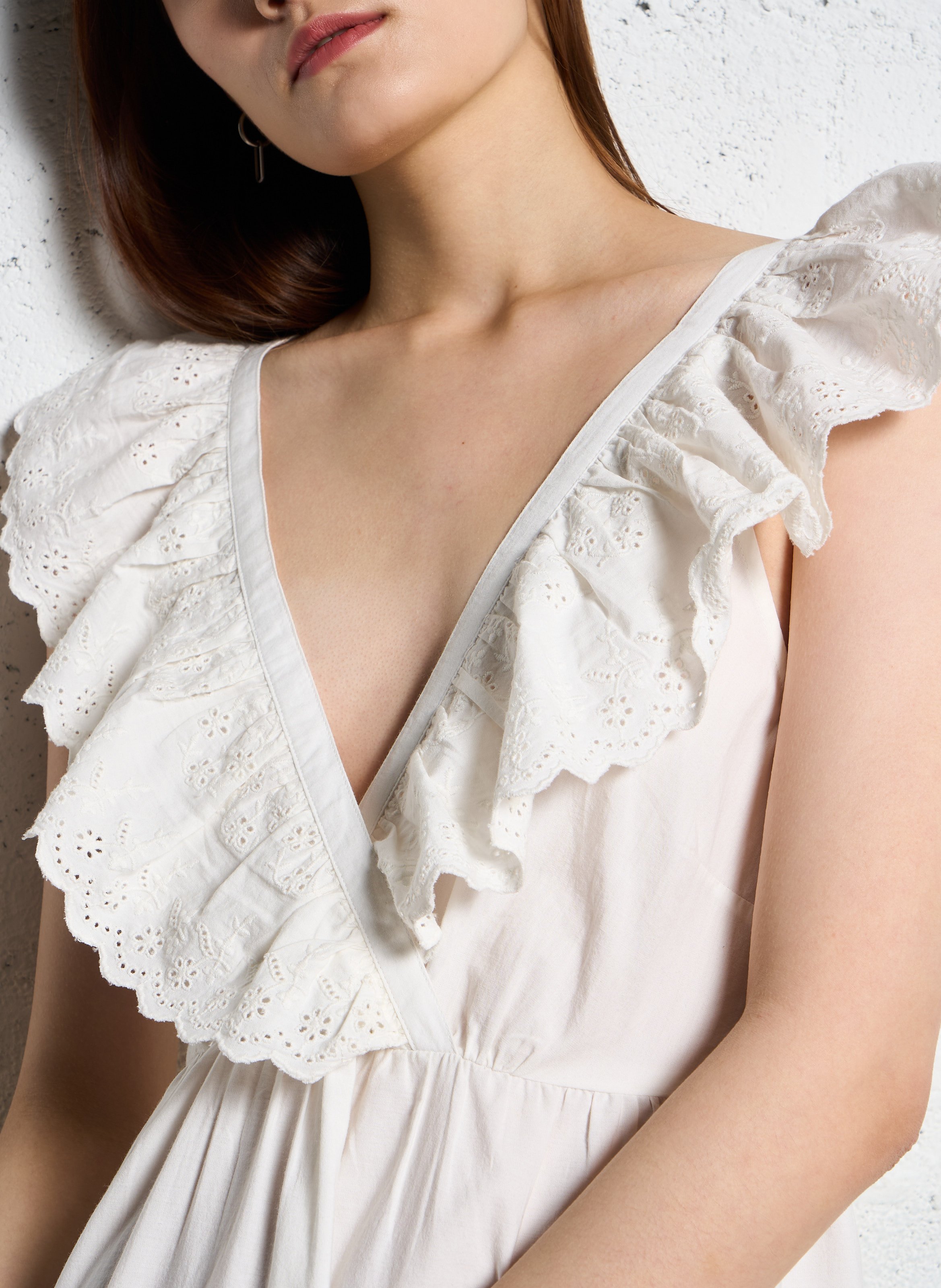 Robe longue ample en coton EMILE ET IDA Blanc