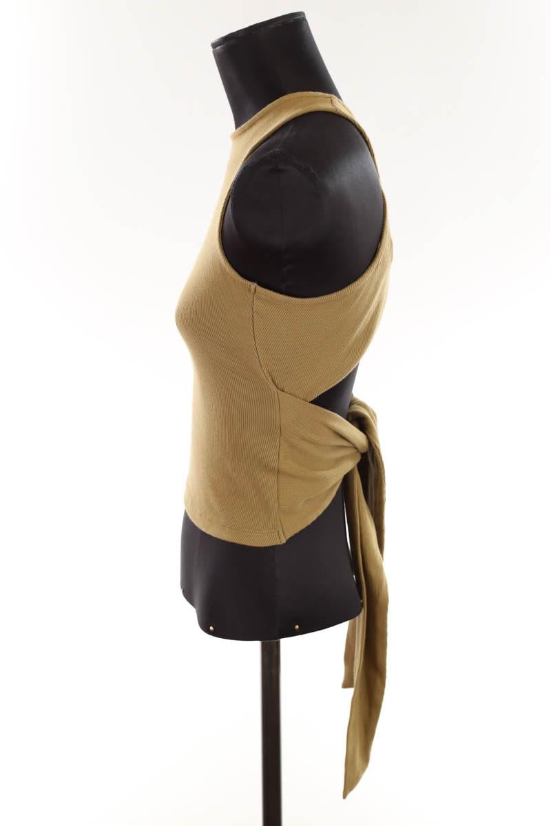 Sleeveless cotton top SEZANE - Seconde main Khaki